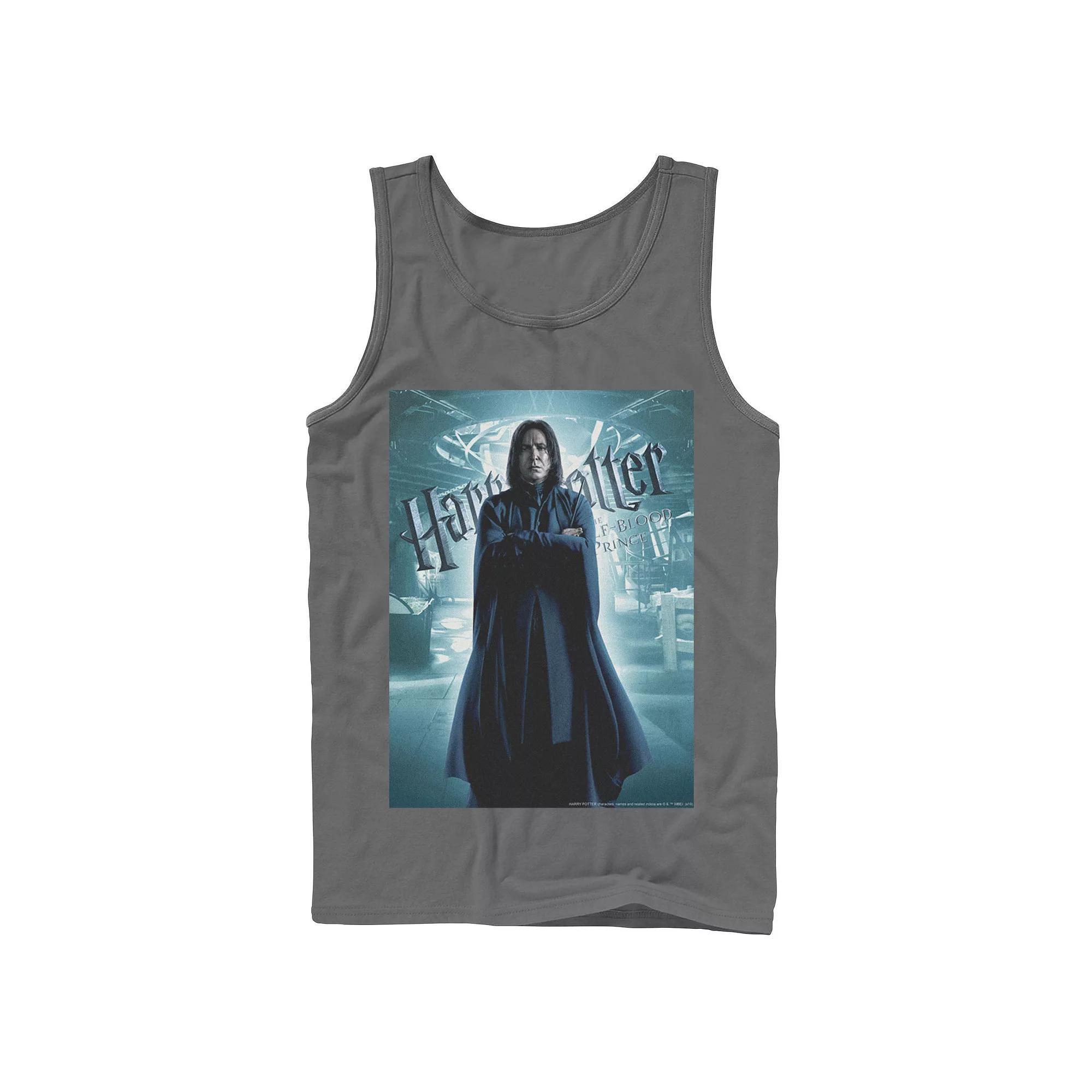 Men's Harry Potter Half-Blood Prince Snape Character Poster Graphic Tank Top, Size: Large, Athletic Grey Product Image