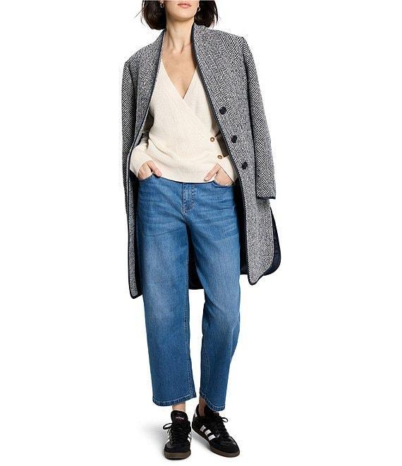 NIC + ZOE Shaker Stitch Knit V-Neck Long Sleeve Wrap Sweater Product Image