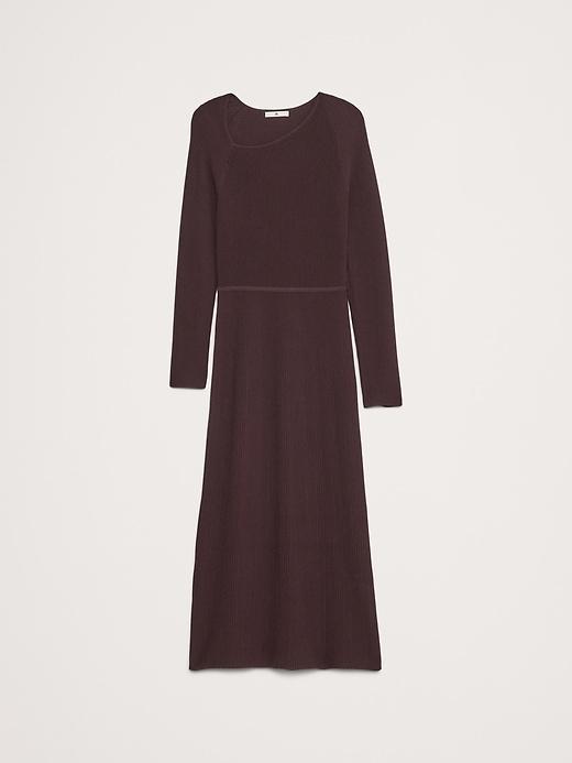 Sculpted Slash-Neck Midi Dress Product Image