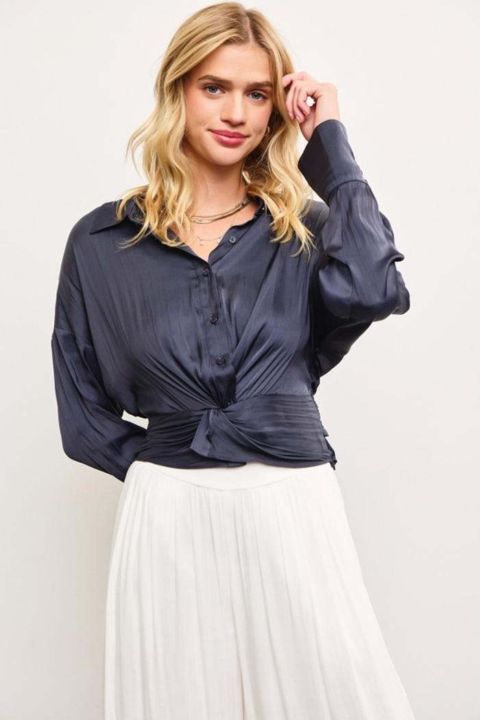 Twist Front Dolman Sleeve Top Product Image