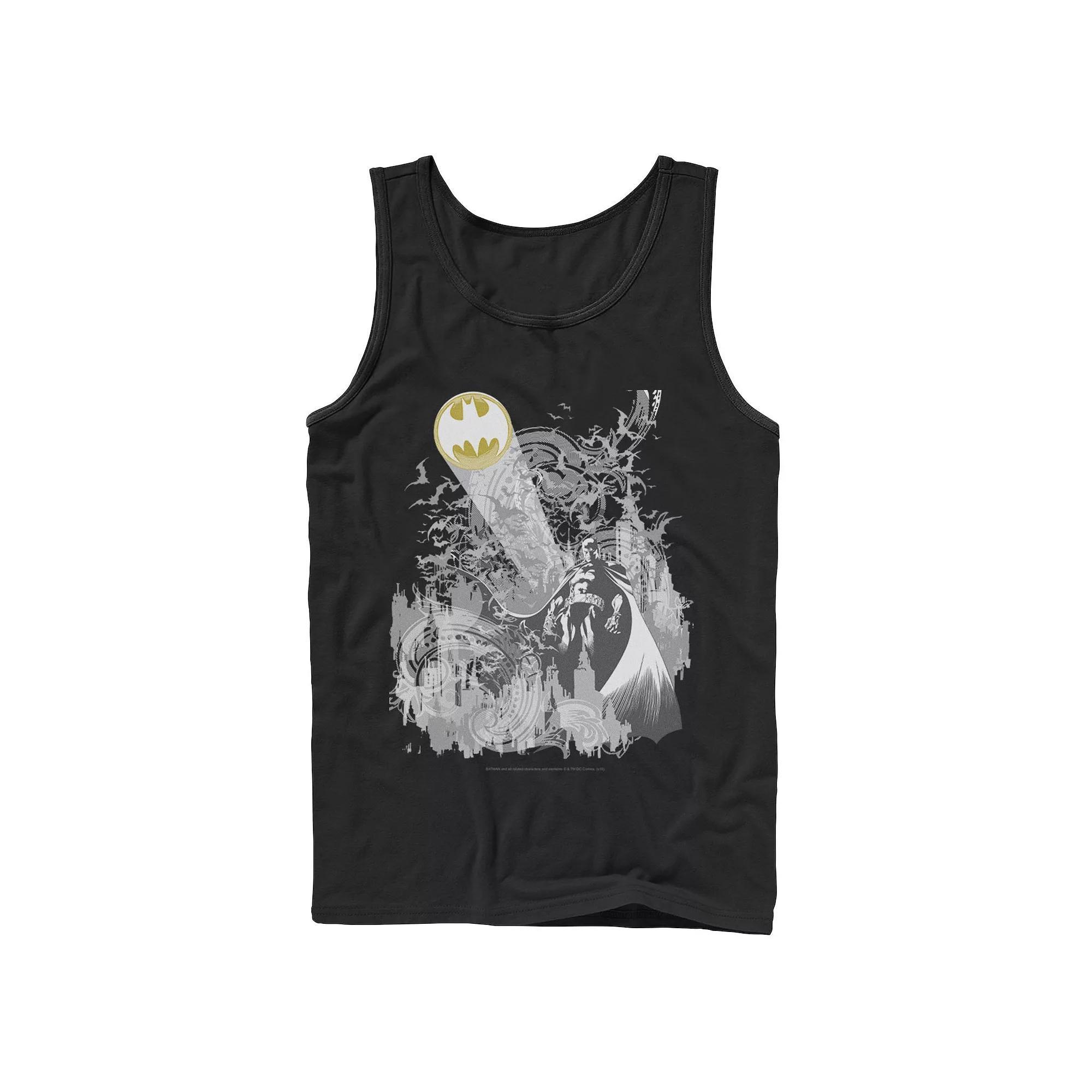 Mens DC Comics Batman Bat Signal Tank Top, Men's, Size: XL, Grey Product Image