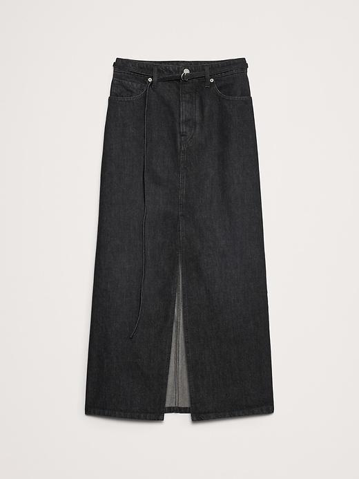 Denim Maxi Skirt Product Image