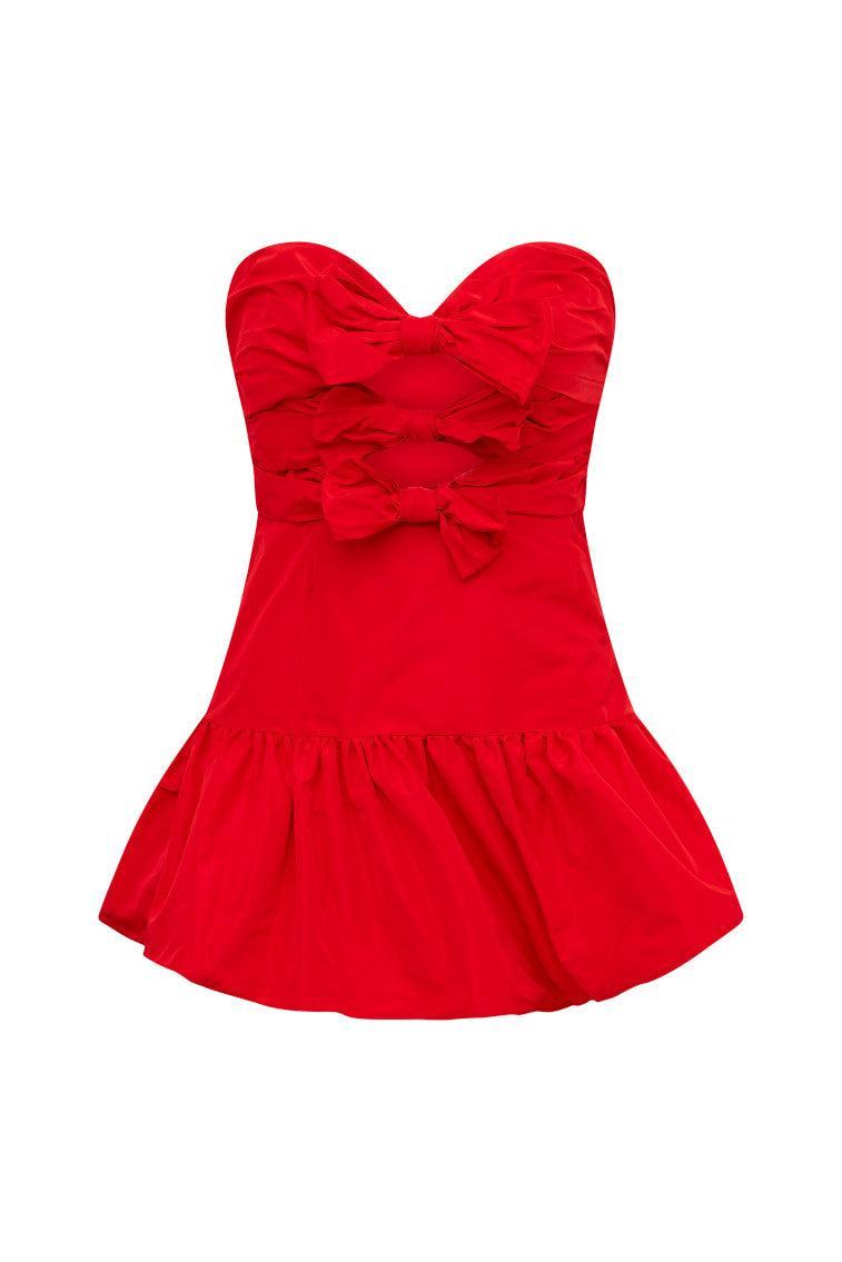 Woodlow Bow Mini Dress Product Image