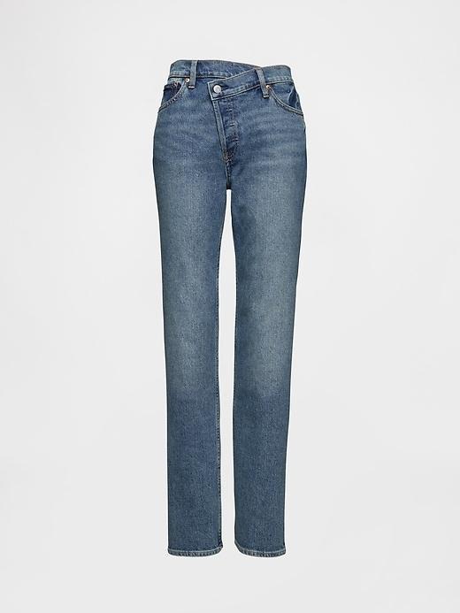 High Rise Crossover '90s Straight Jeans Product Image