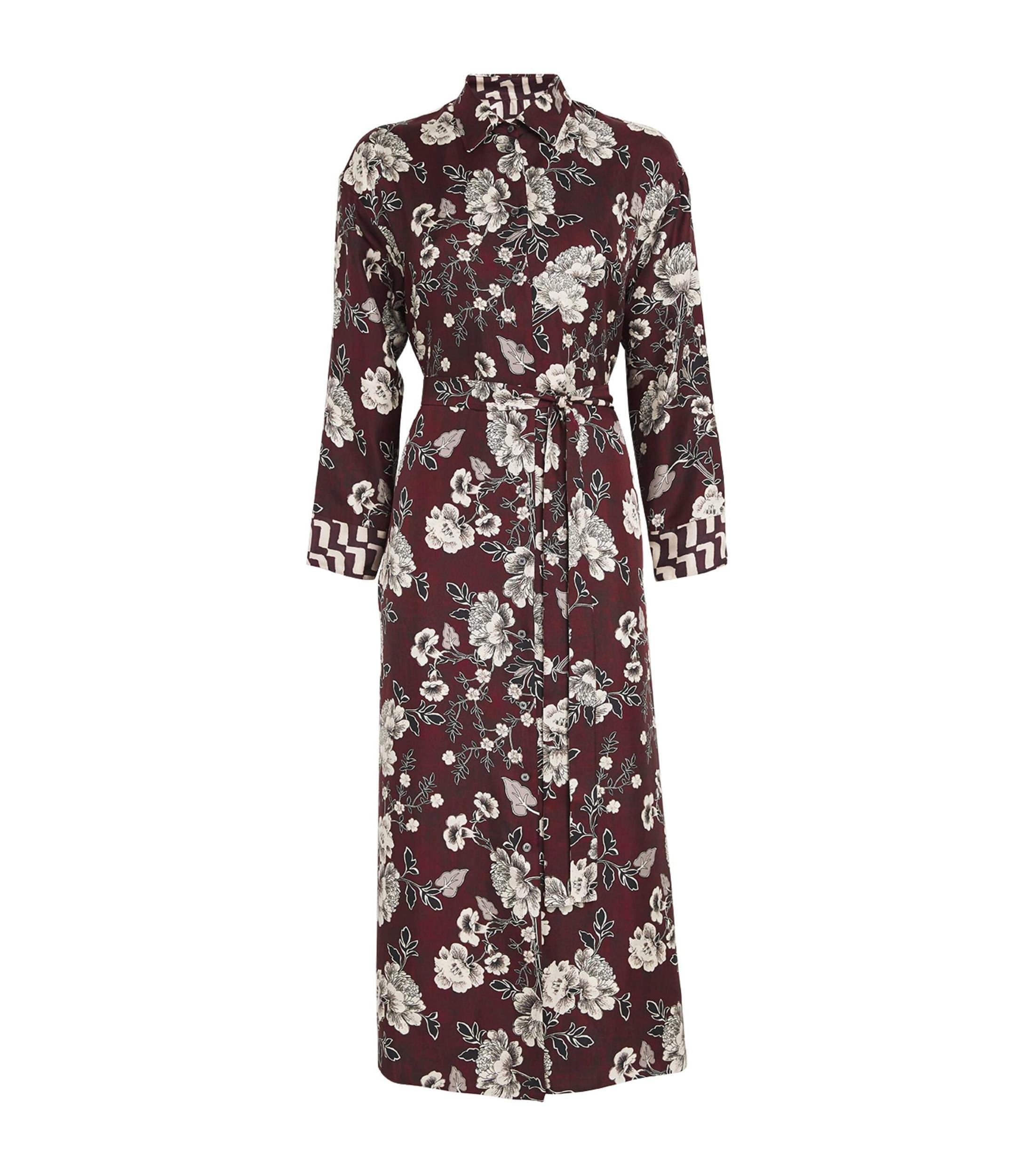 MAX MARA Silk Reversible Shirt Midi Dress In Multi Product Image