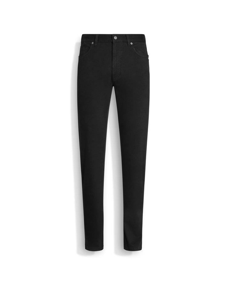 ZEGNA Pantalon Roccia En Coton Extensible Noir In Black Product Image