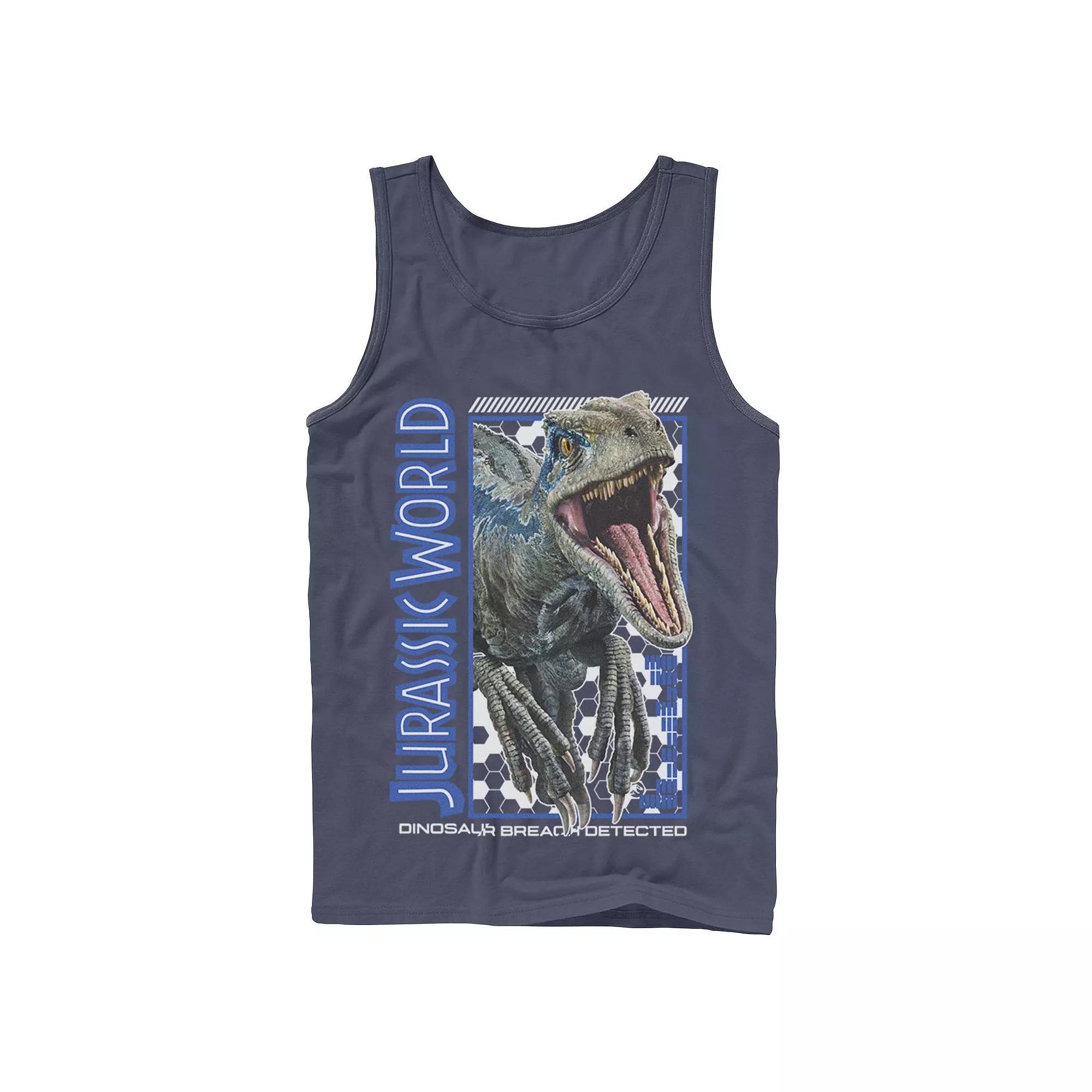 Mens Jurassic World Two Blue Dino Breach Tank Top Product Image