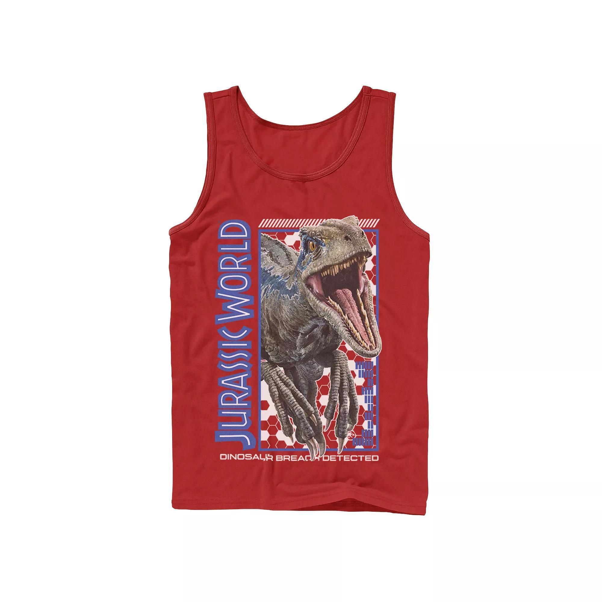 Mens Jurassic World Two Blue Dino Breach Tank Top Product Image