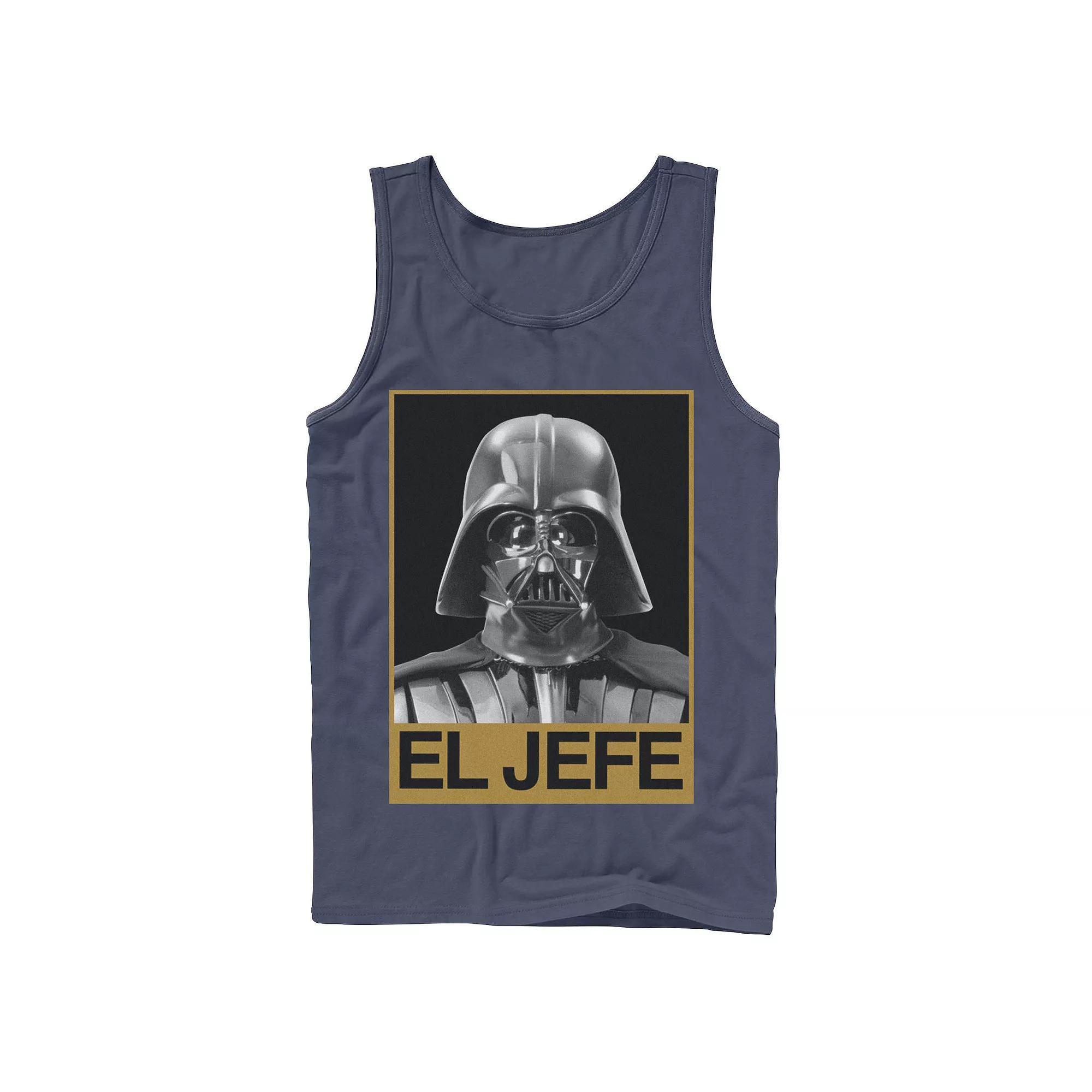 Men's Star Wars Darth Vader El Jefe Portrait Tank Top, Size: Small, Blue Product Image