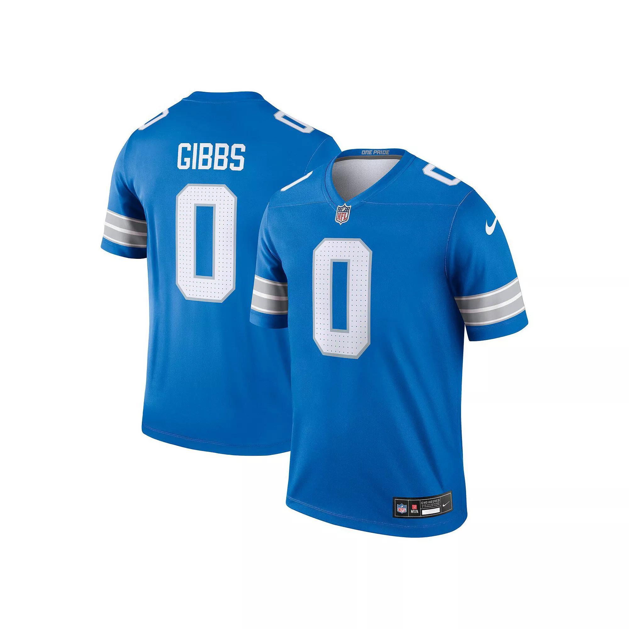 Men's Nike Jahmyr Gibbs Blue Detroit Lions Team Legend Jersey, Size: 2XL Product Image