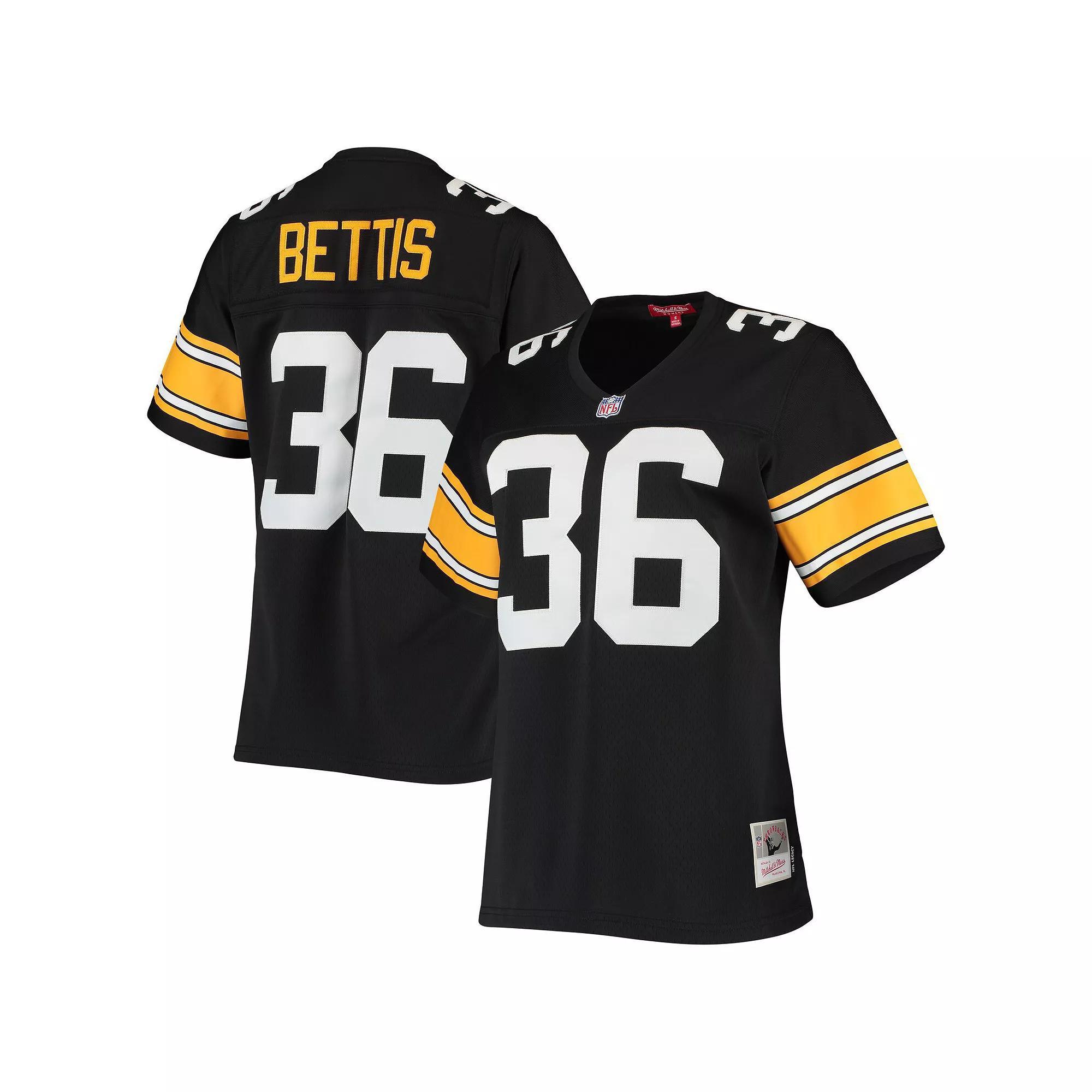 Women's Mitchell & Ness Jerome Bettis Black Pittsburgh Steelers 1996 Legacy Replica Jersey, Size: Small Product Image