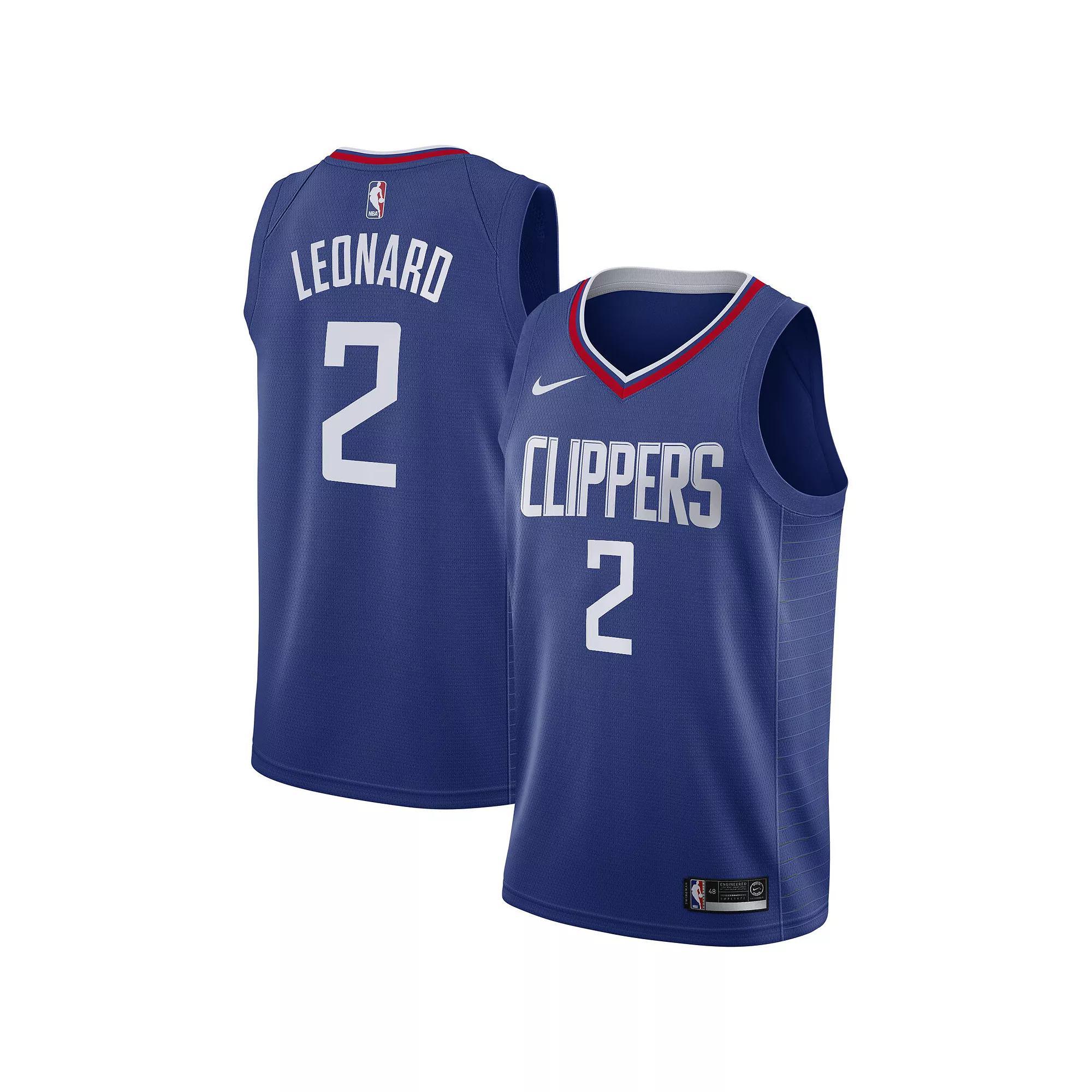 Men's Nike Kawhi Leonard Blue LA Clippers 2019/20 Swingman Jersey - Icon Edition, Size: XL Product Image