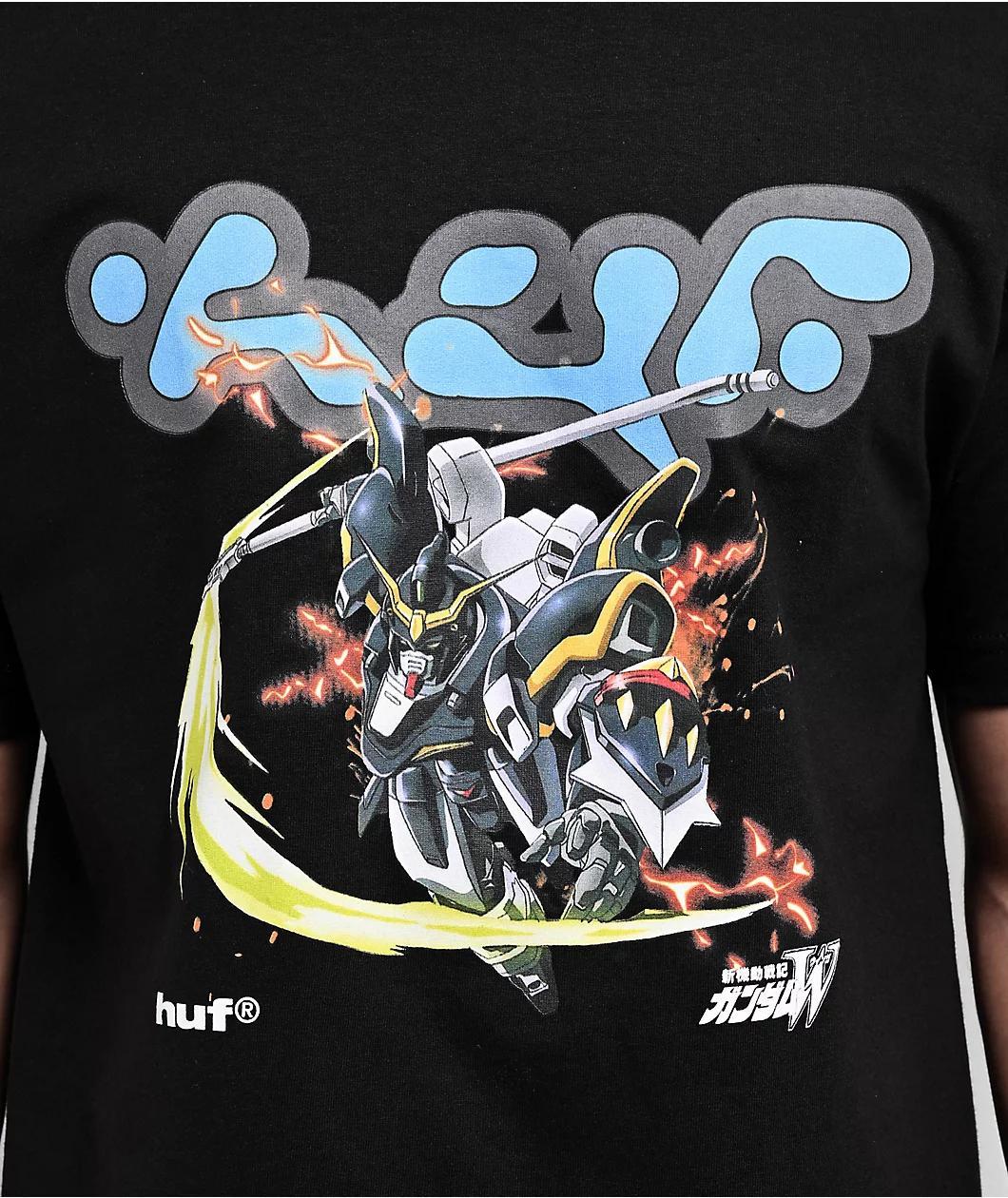 HUF x Mobile Suit Gundam Wing Deathscythe Black T-Shirt Product Image