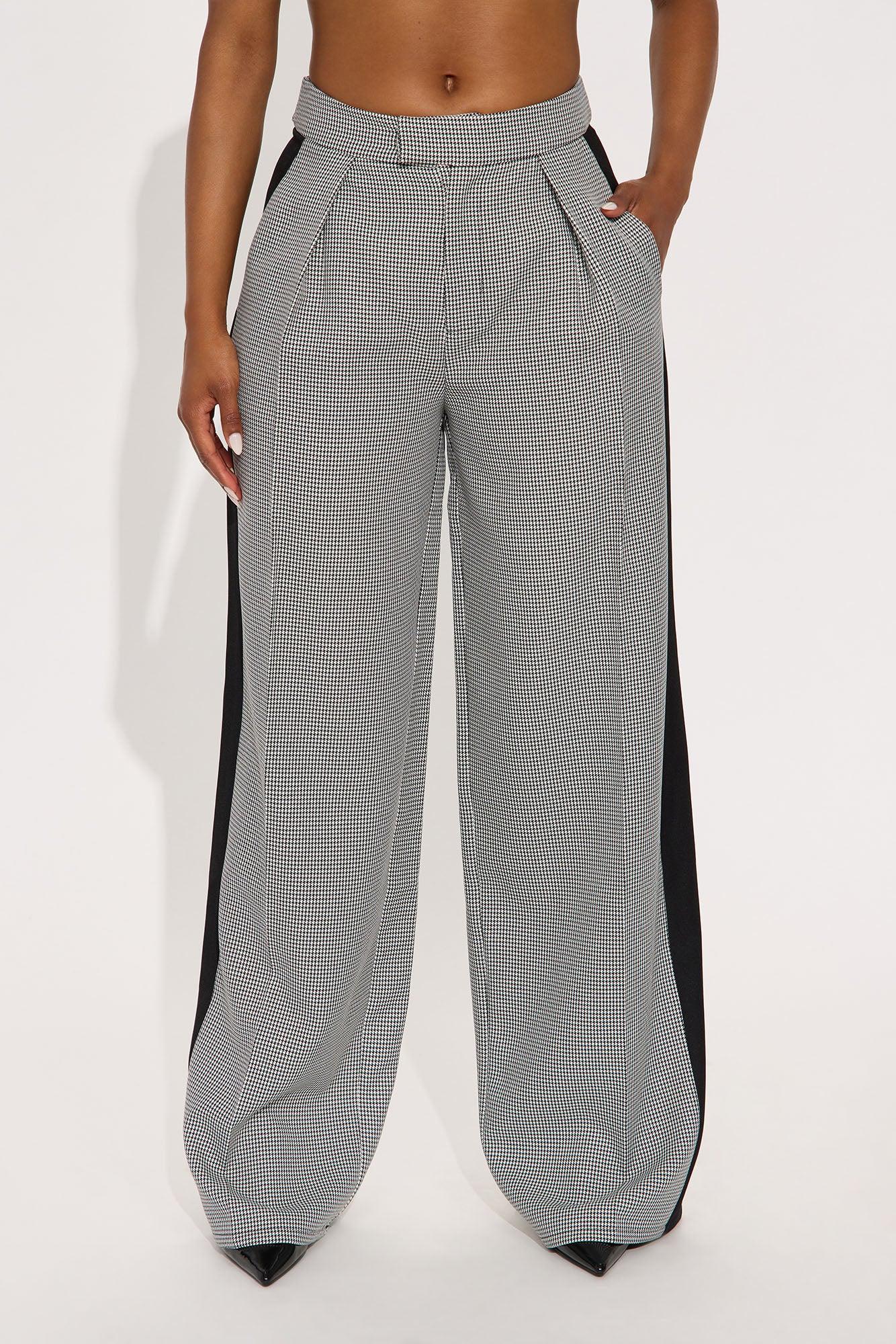 Jolie Houndstooth Trouser Pant 33 - Black/combo Product Image