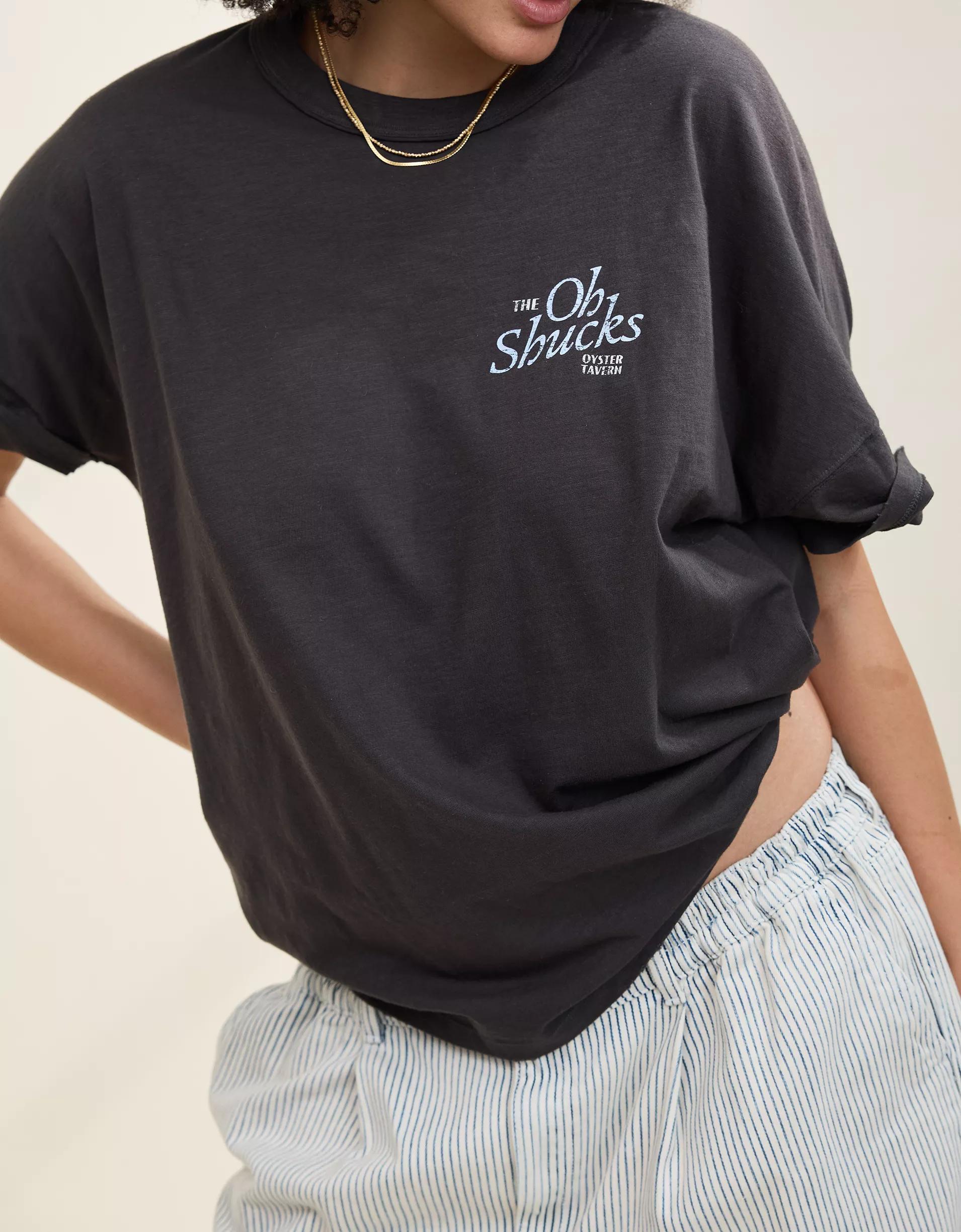 Aerie Oversized Crew Boyfriend T-Shirt Product Image