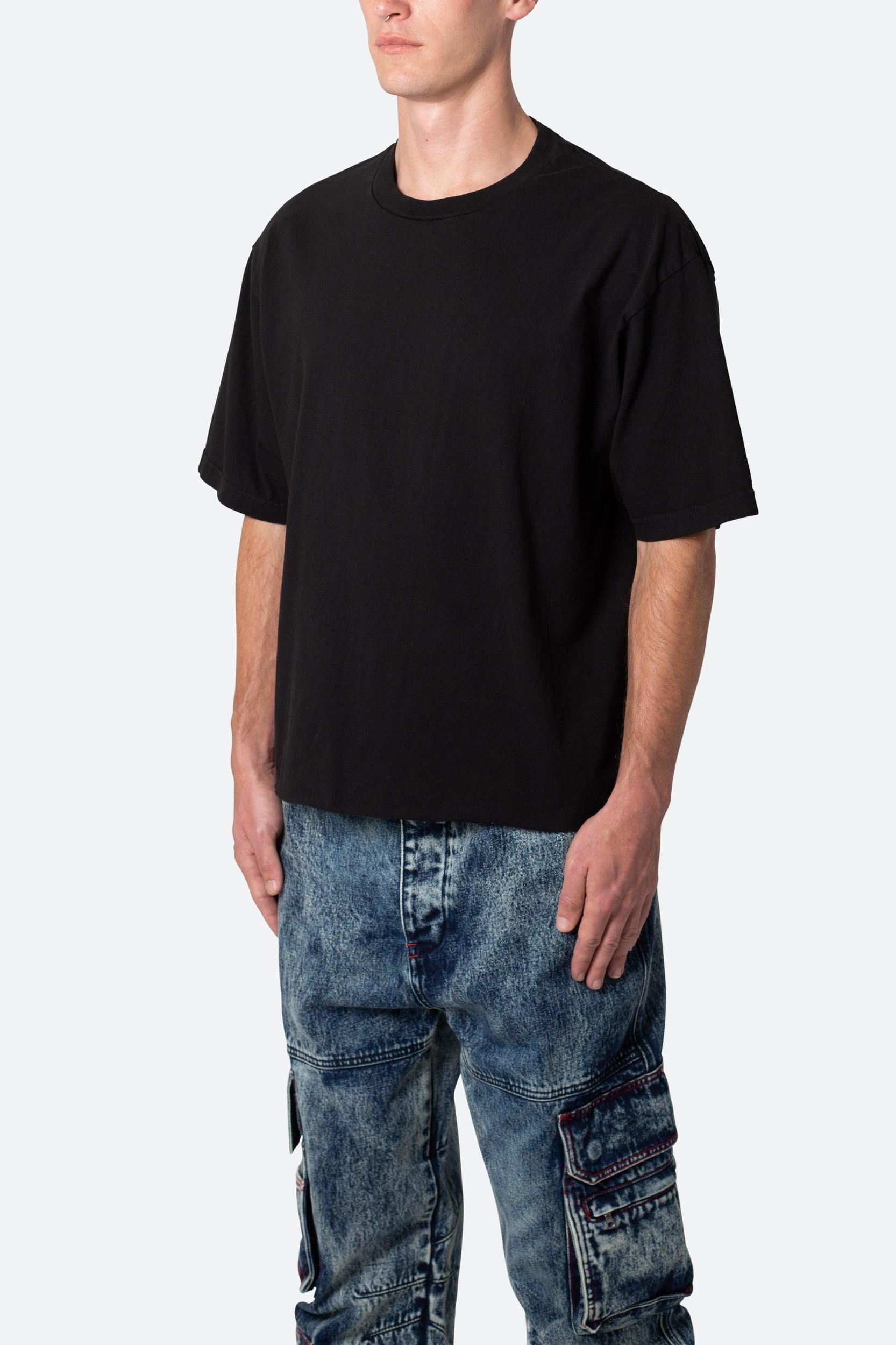 Vintage Boxy Cropped Tee - Black Product Image