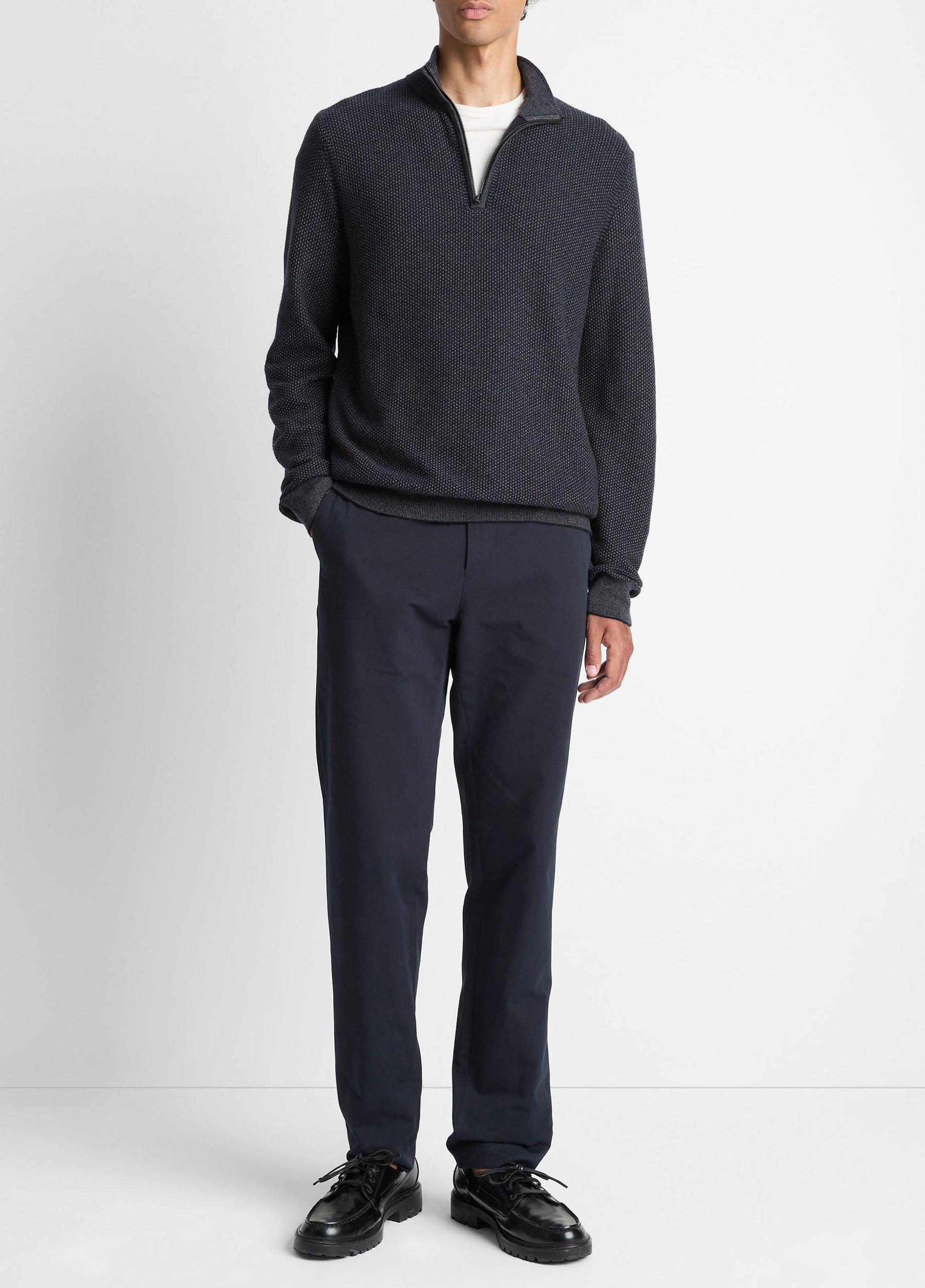Geo-Jacquard Wool-Blend Quarter-Zip Sweater Product Image