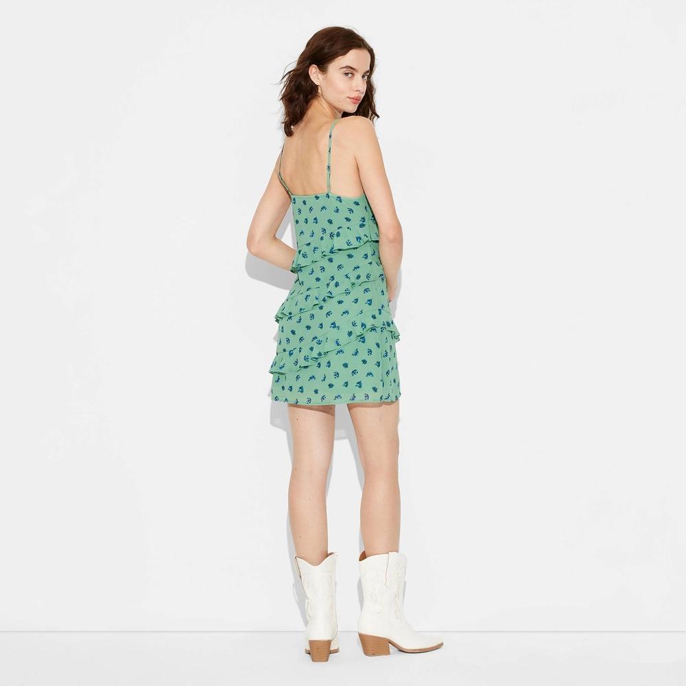 Womens Ruffle Mini Tank Dress - Wild Fable Floral XXS Product Image