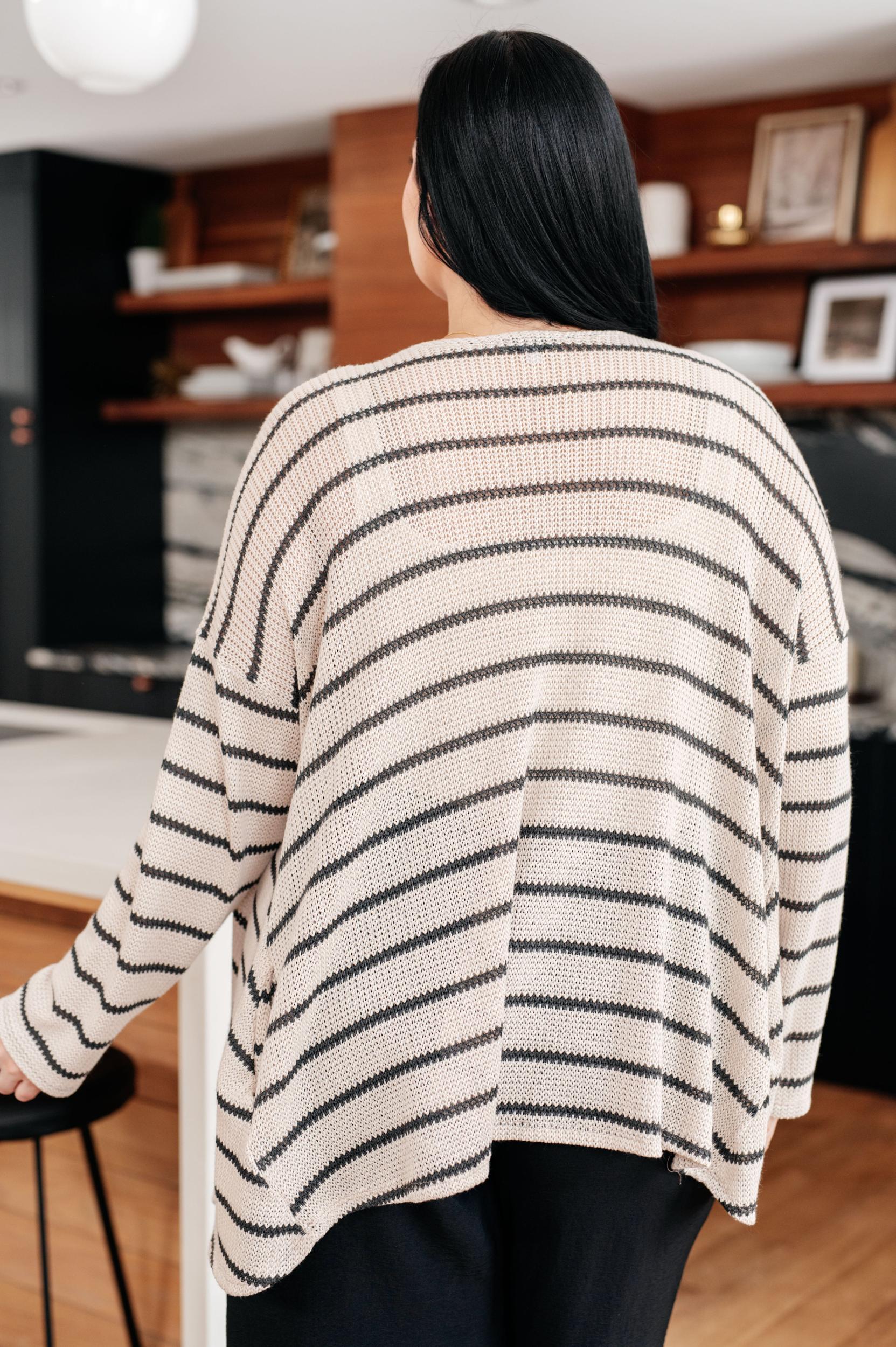 Weekend Adventure Striped Longline Cardigan Product Image