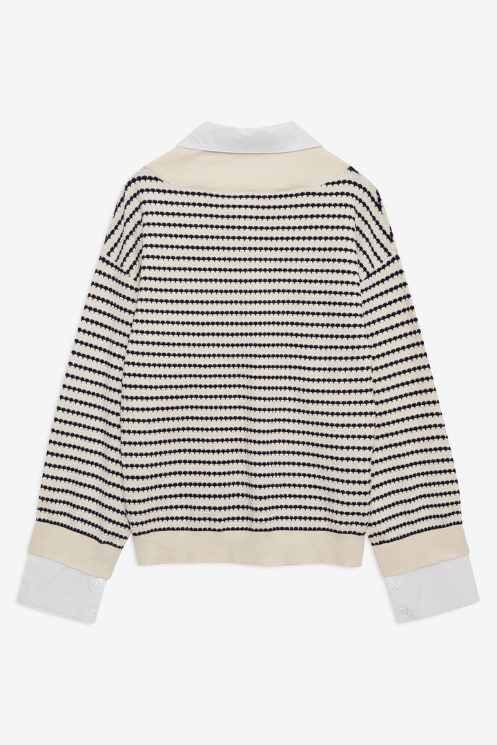 Regatta Stripe Knit Sweater — Ivory Product Image