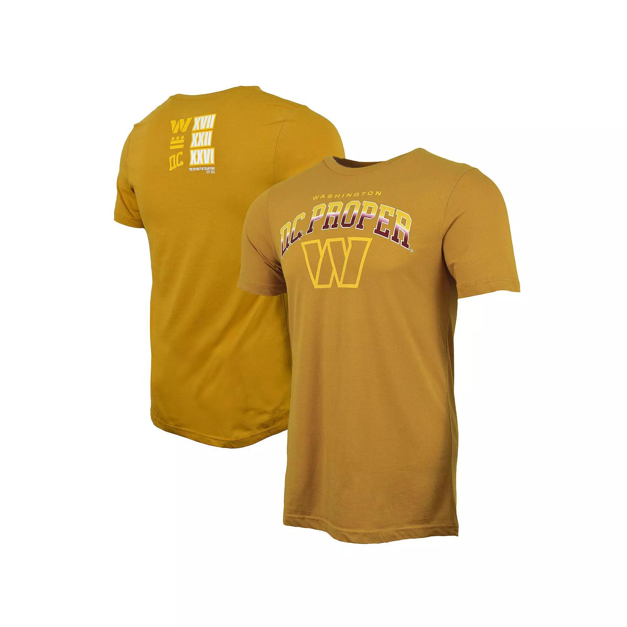 Men's DC PROPER Gold Washington Commanders District of Champions T-Shirt, Size: Medium, Wft Gold Product Image