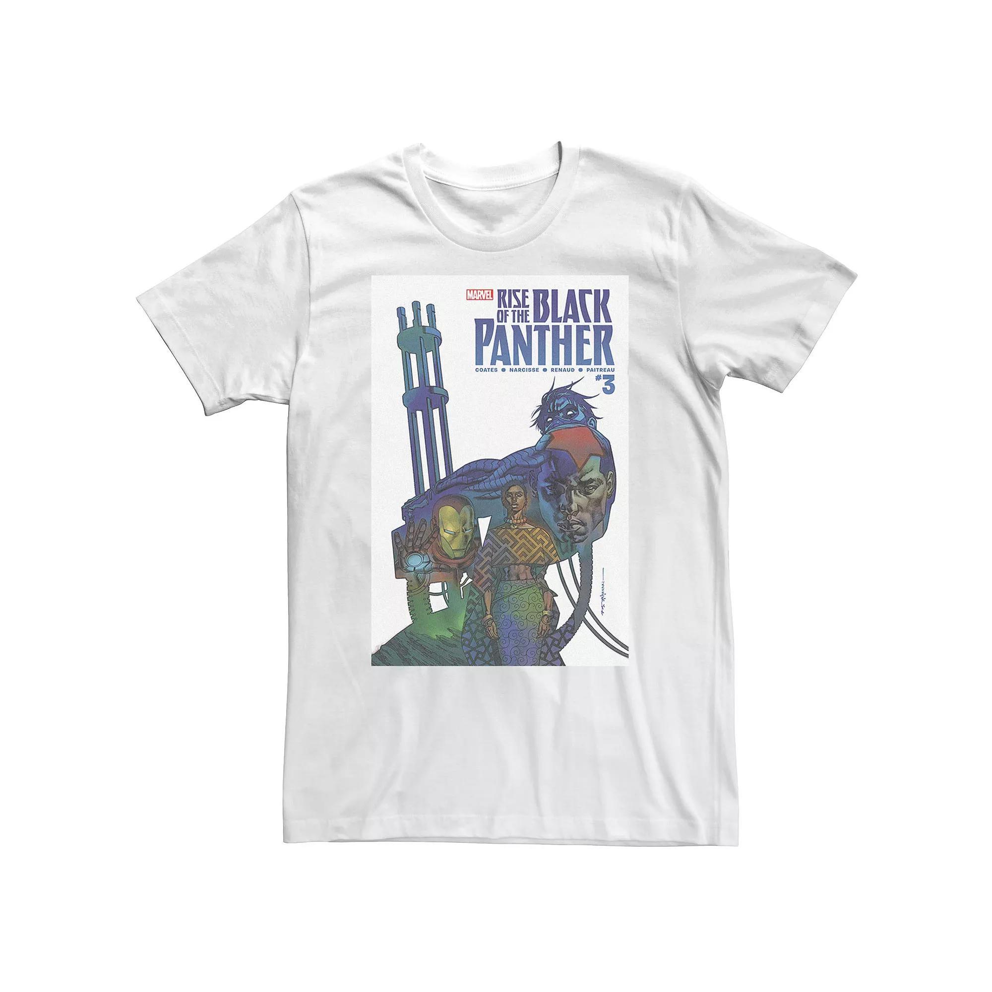 Big & Tall Marvel Rise of Black Panther #3 Comic Cover Tee, Men's, Size: 3XL Tall, White Product Image