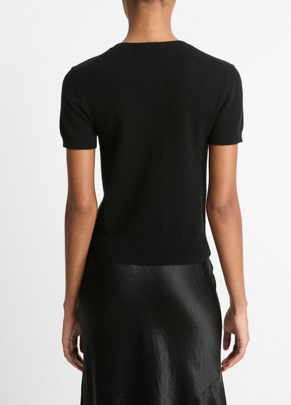 Womens Wool & Cashmere-Blend Short-Sleeve Sweater, Ruby Ink, Size XXS Vince Product Image