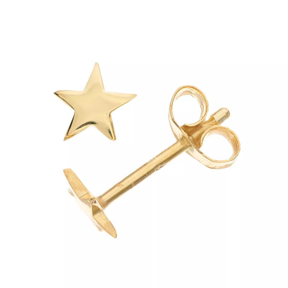Au Naturale 10k Gold Star Stud Earrings, Women's Product Image
