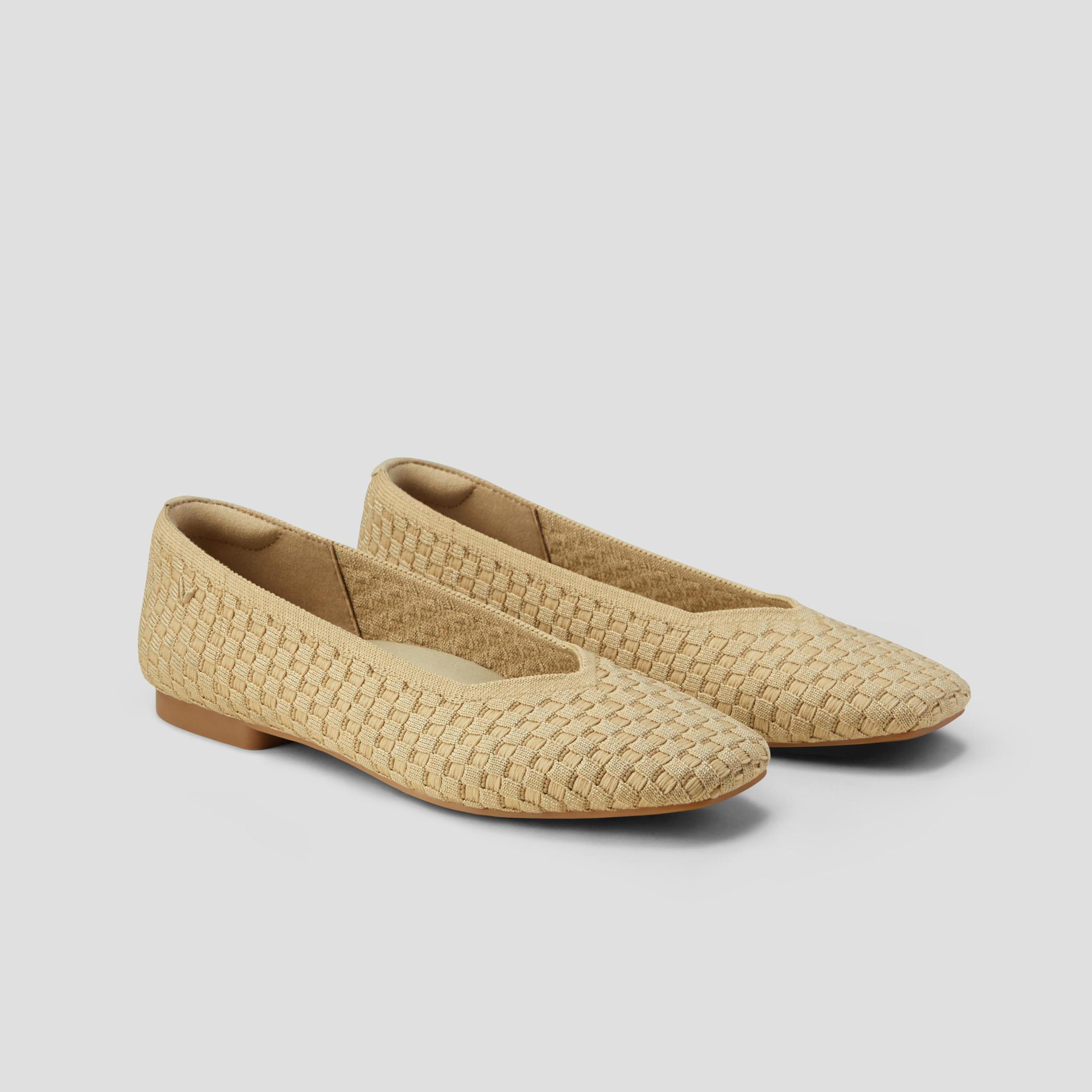 Square-Toe V-Cut Flats (Margot 2.0) Product Image