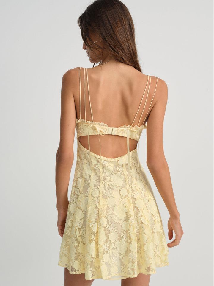 Kate Mini Dress — Yellow Product Image