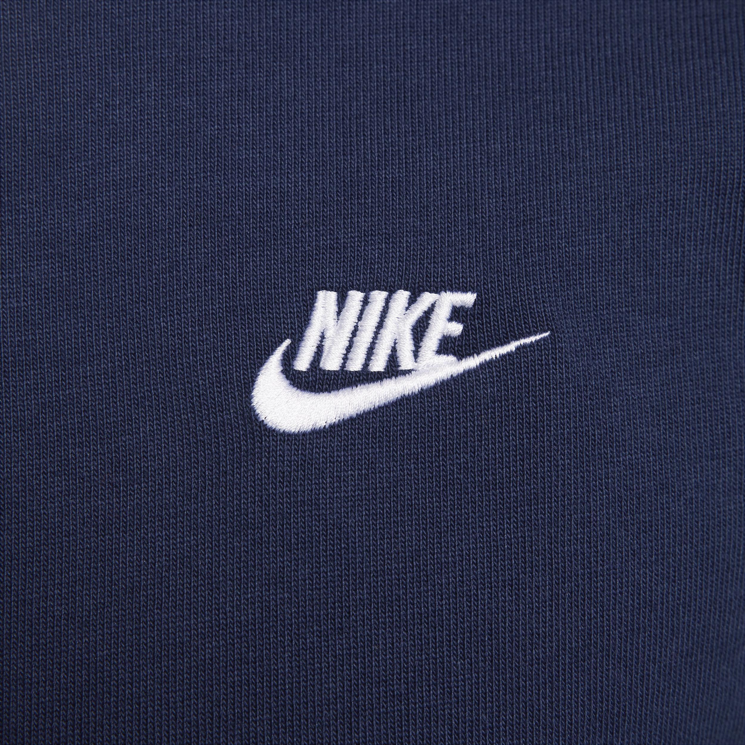 Men's Nike Club Fleece Long Sleeve Henley, Size: Medium, Black Product Image