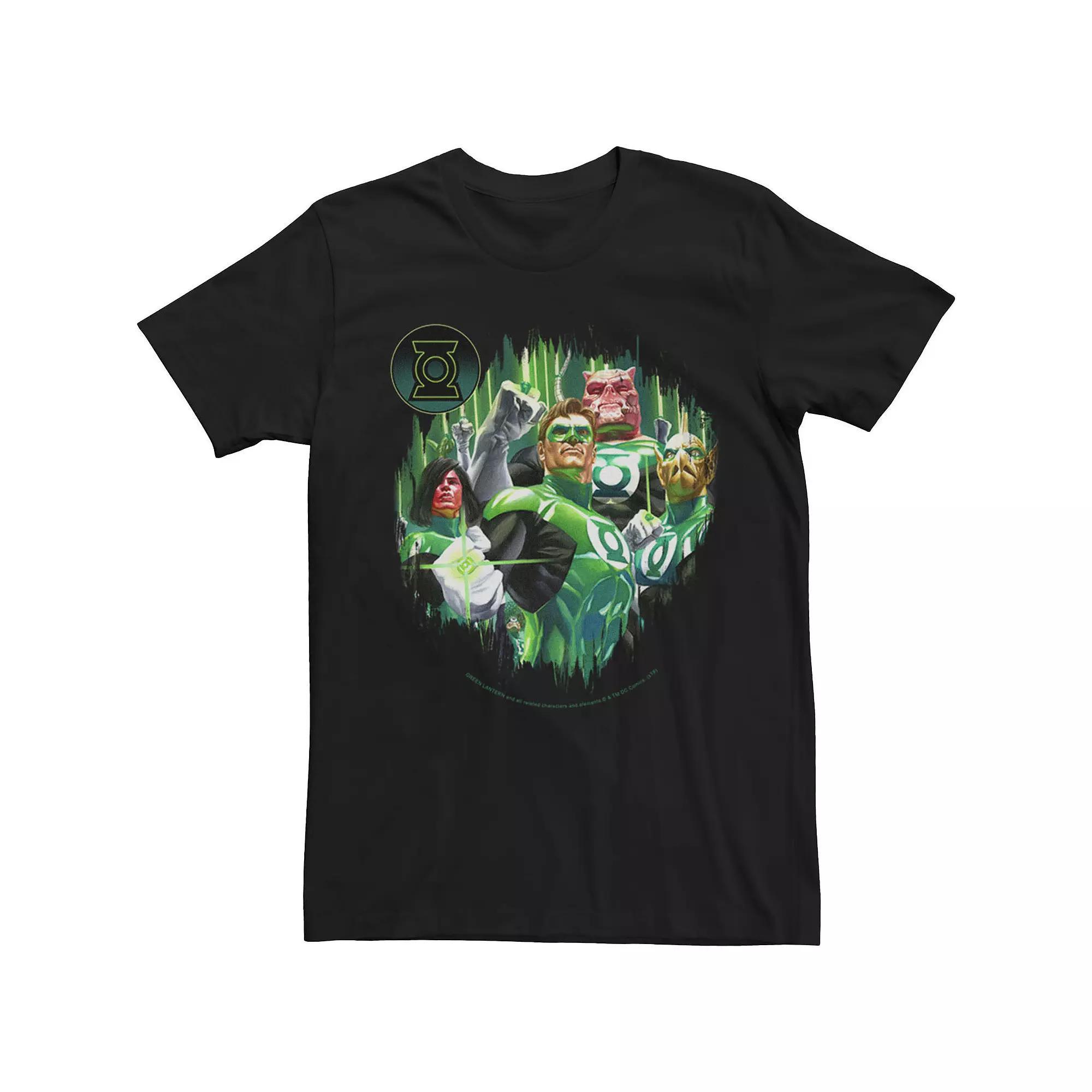 Men's Green Lantern Corps Lanterns Comic Tee, Size: Large, Black Product Image