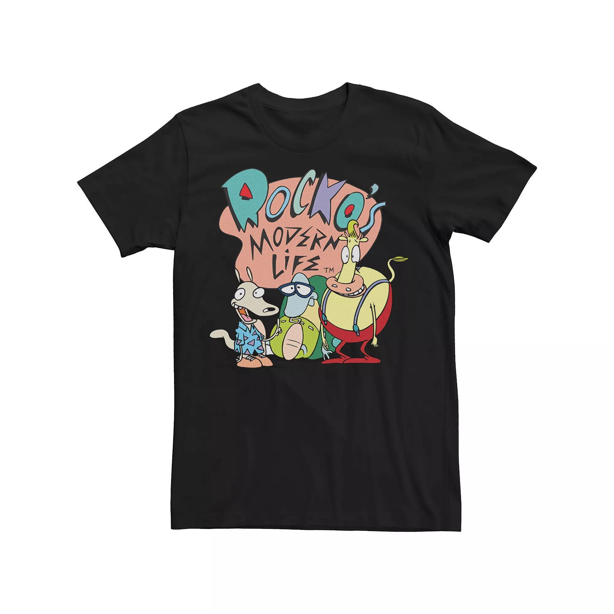 Big & Tall Rockos Modern Life Group Shot Logo Tee, Men's, Size: XL Tall, Black Product Image