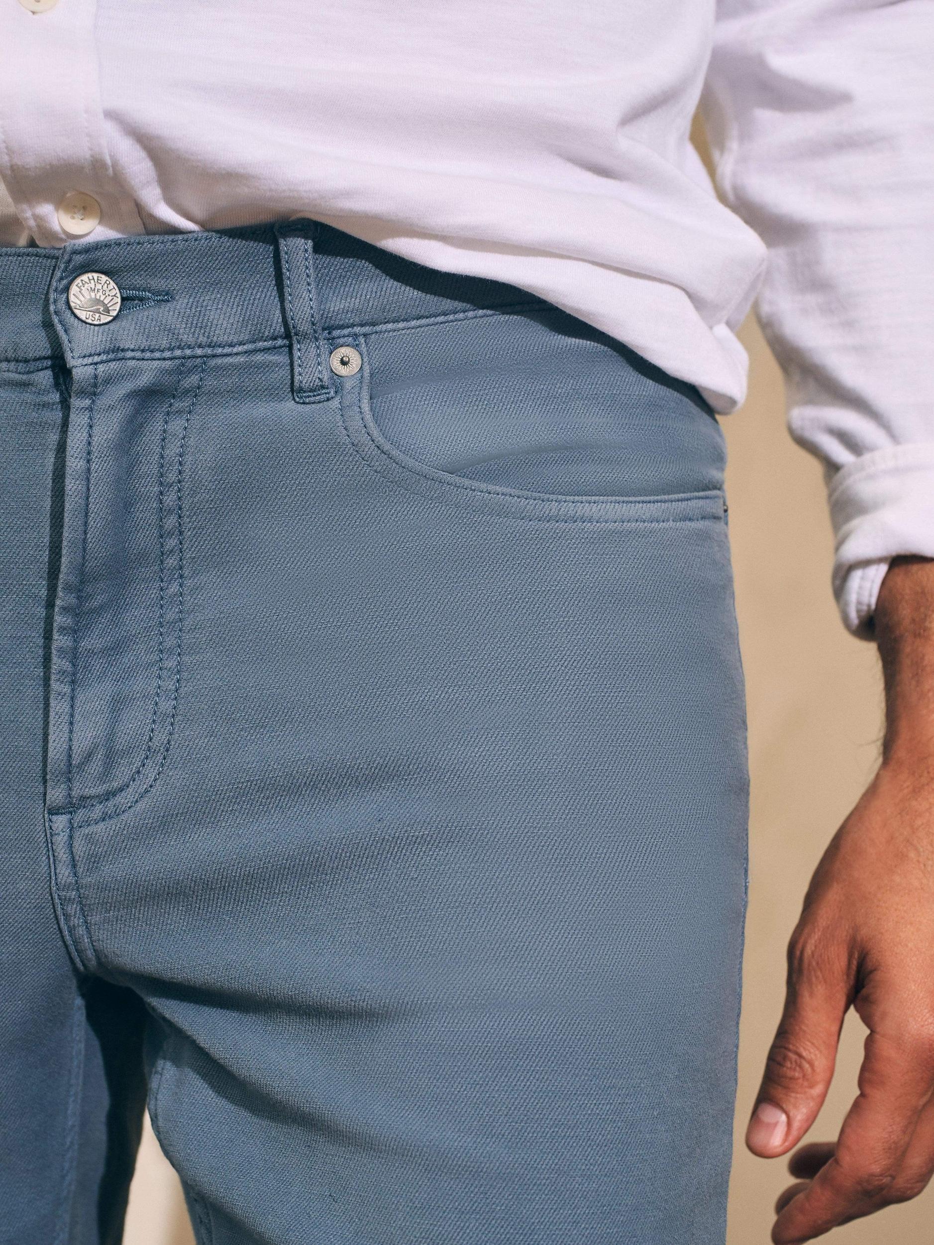 Stretch Terry 5-Pocket Pant (34" Inseam) - Faded Ocean Male Product Image