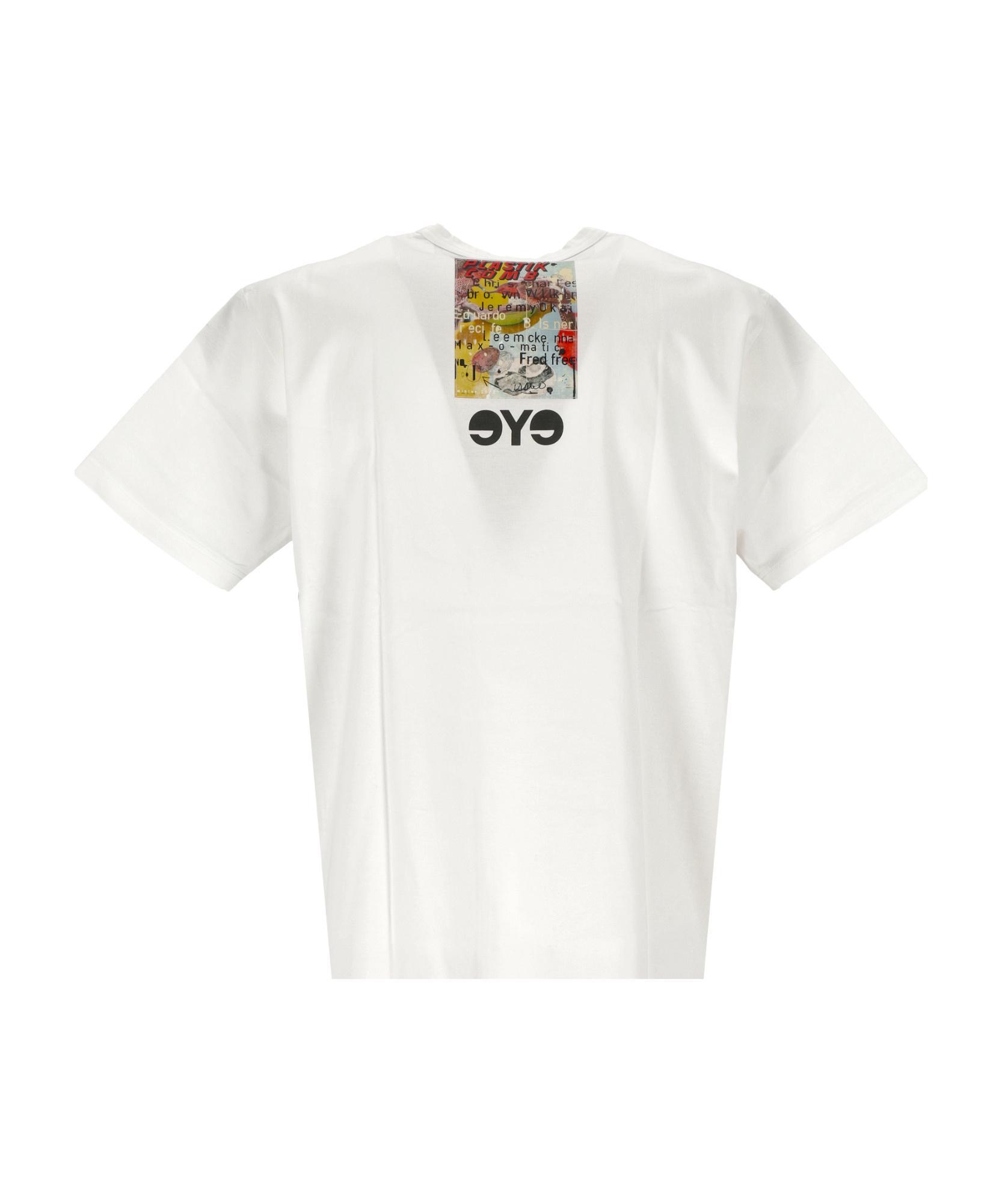 JUNYA WATANABE Round Collar Printed T-shirt In White Product Image