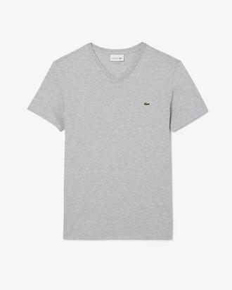 Lightweight Cotton Pima V Neck T-shirt Product Image