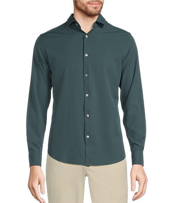 Murano Big & Tall Slim Fit Solid Performance Stretch Long Sleeve Woven Shirt Product Image