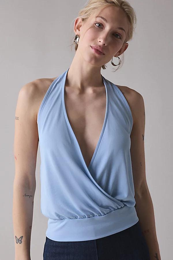 BDG Savannah Wrap-Front Cupro Halter Top Womens at Urban Outfitters Product Image