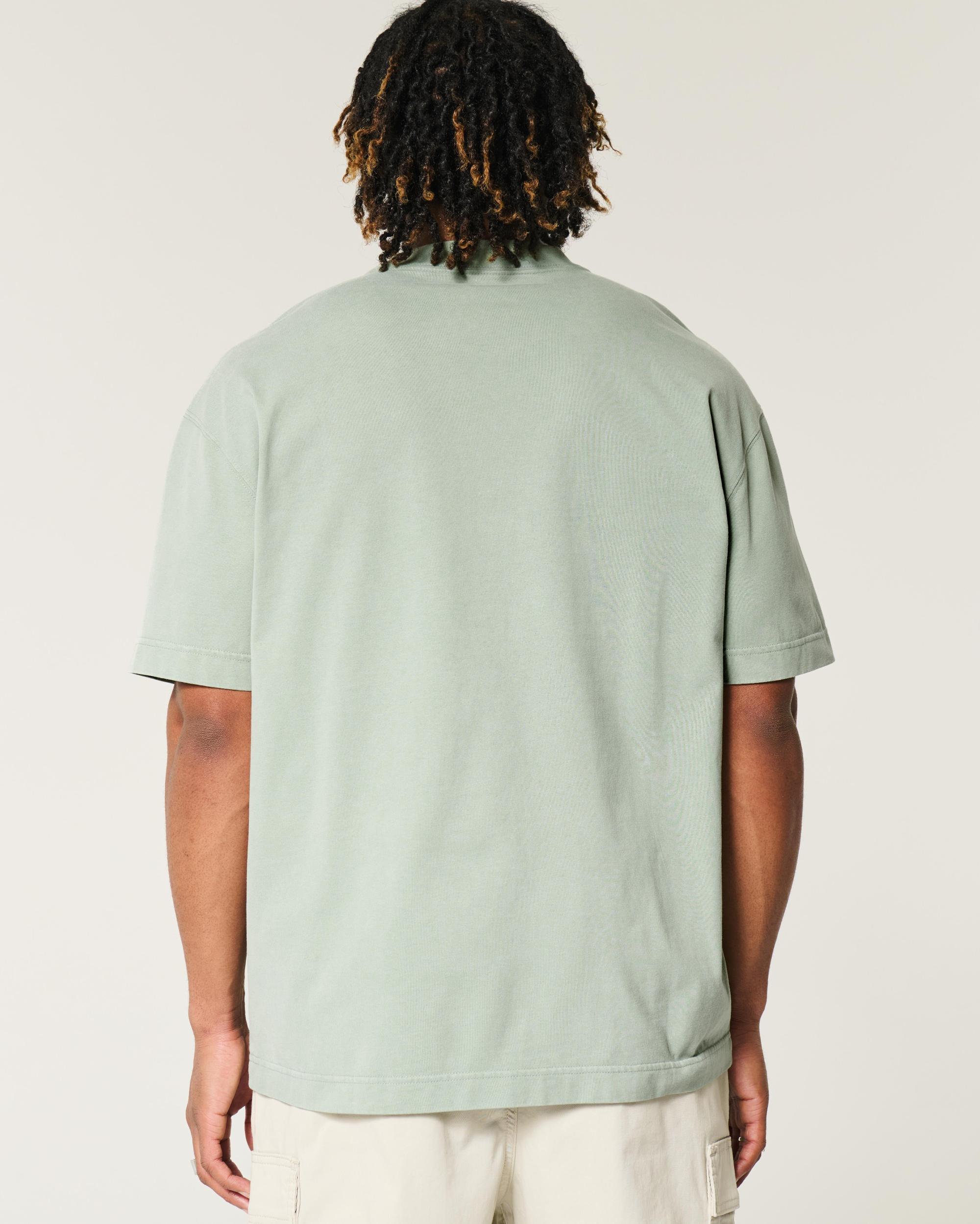 Boxy Heavyweight Washed Crew T-Shirt Product Image