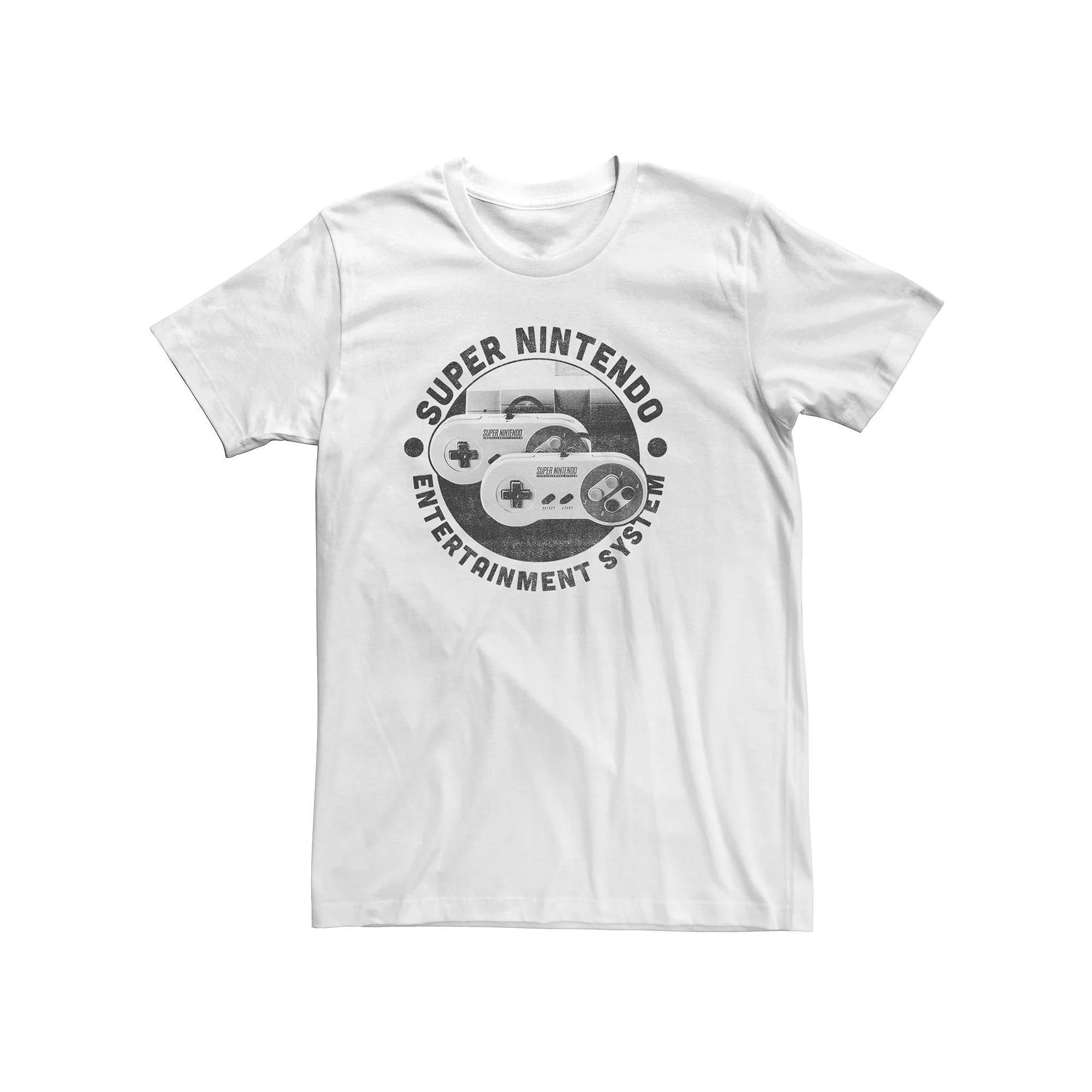 Big & Tall Nintendo Super Nintendo Controllers Tee, Men's, Size: 4XL, White Product Image