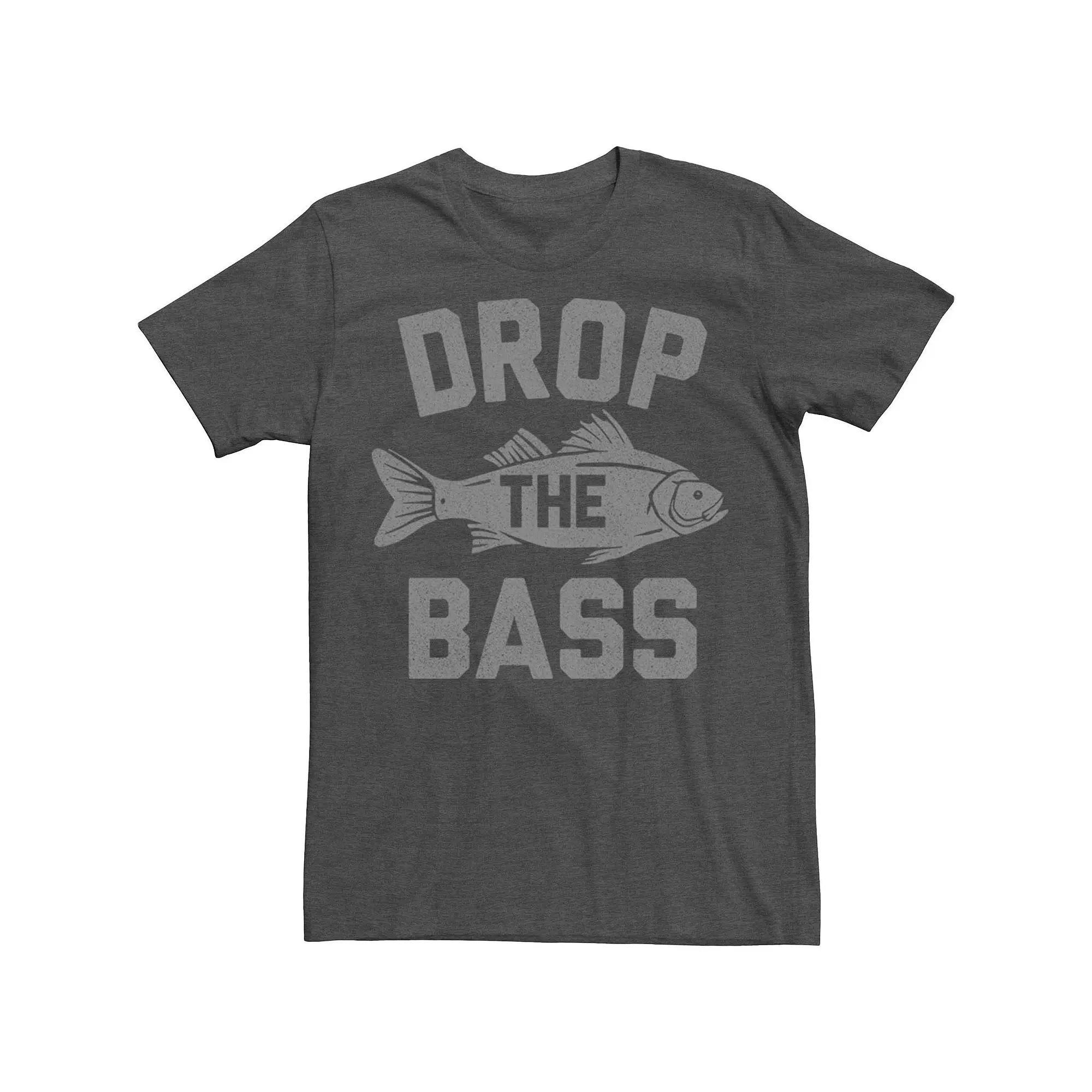Big & Tall Drop The Bass Animal Text Tee, Men's, Size: 3XL, Grey Heather Product Image