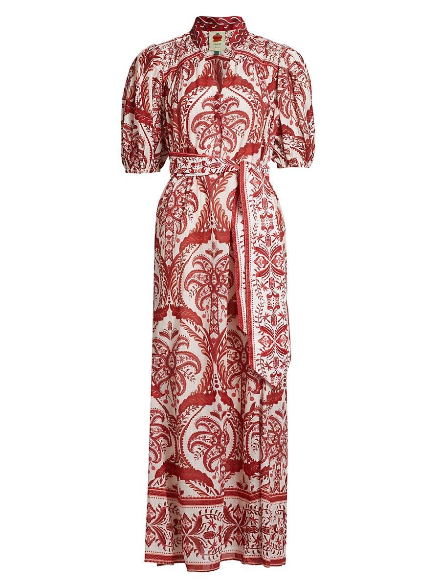 Womens Tropical Cameo Printed Maxi Dress Product Image