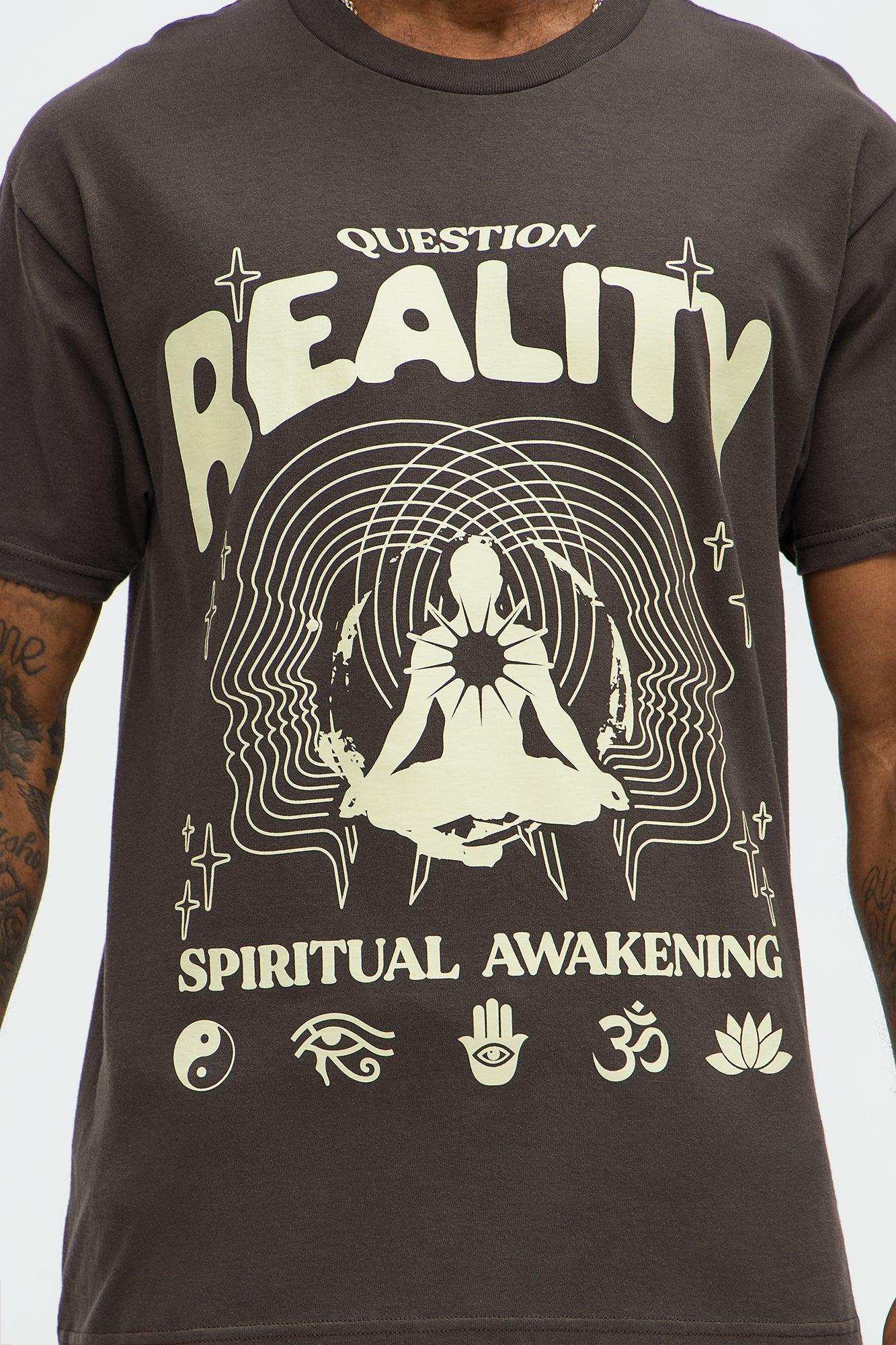 Question Reality Short Sleeve Tee - Brown Product Image