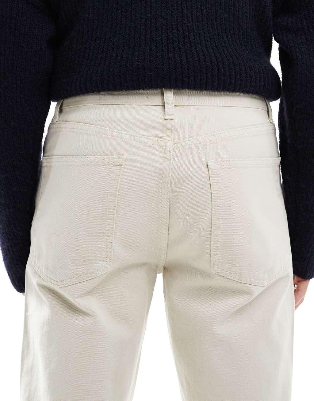 ASOS DESIGN straight leg jeans in gray Product Image