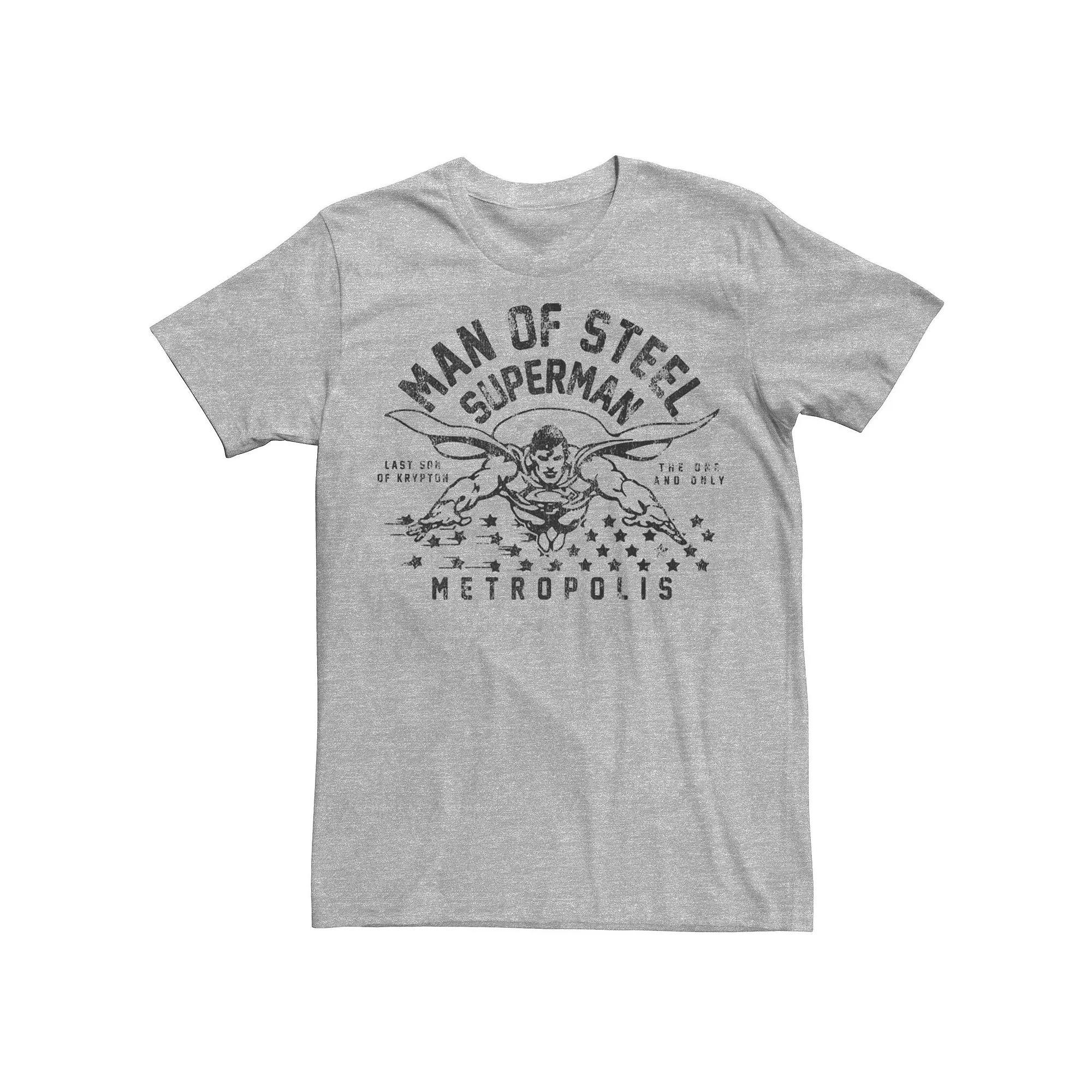 Men's DC Comics Superman Winged Emblem Poster Tee, Size: Medium, Athletic Grey Product Image