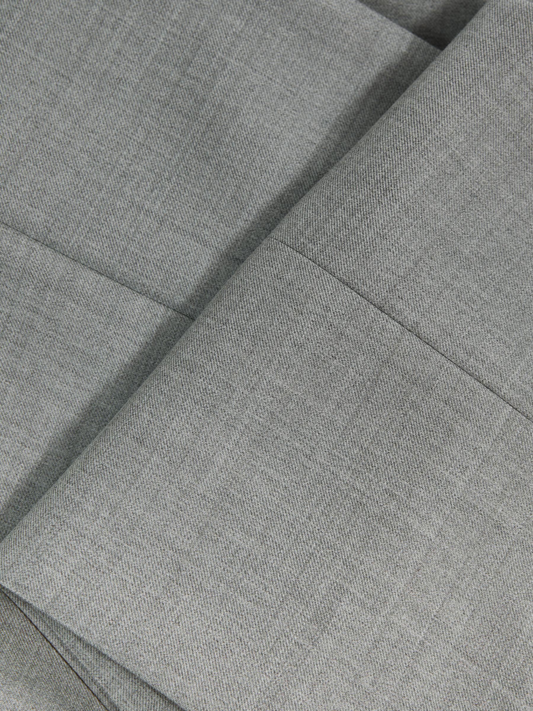 Atelier Wool Cashmere Blend Slim Fit Trousers in Grey Melange Product Image