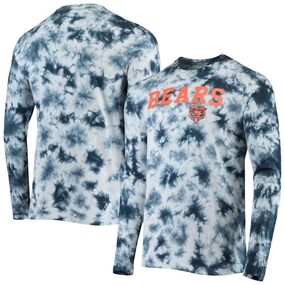 Men's New Era Navy Chicago Bears Tie-Dye Long Sleeve T-Shirt, Size: Medium, Blue Product Image