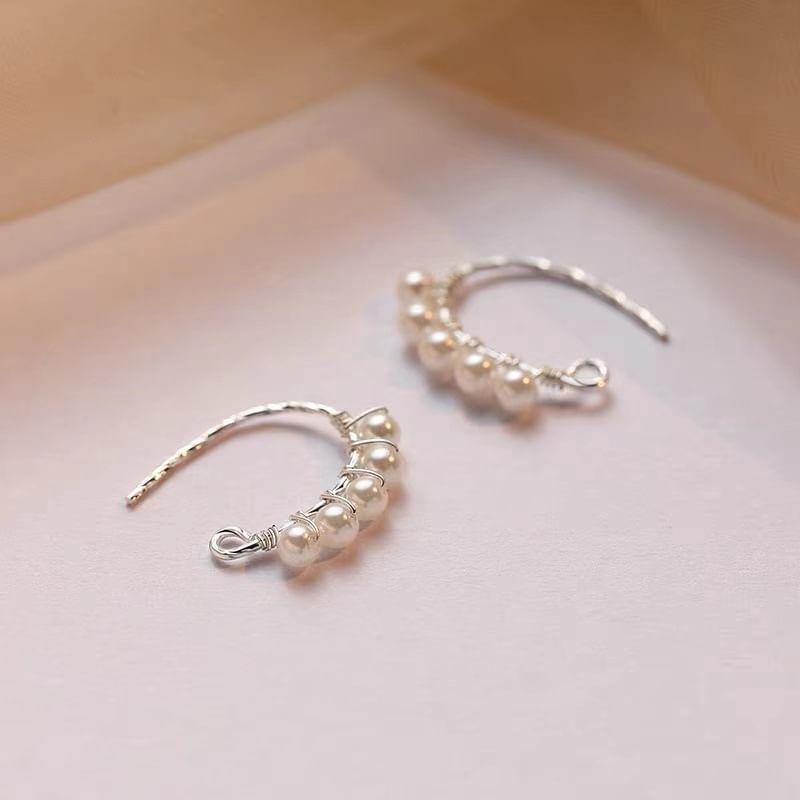 Faux Pearl Hoop Earring Product Image