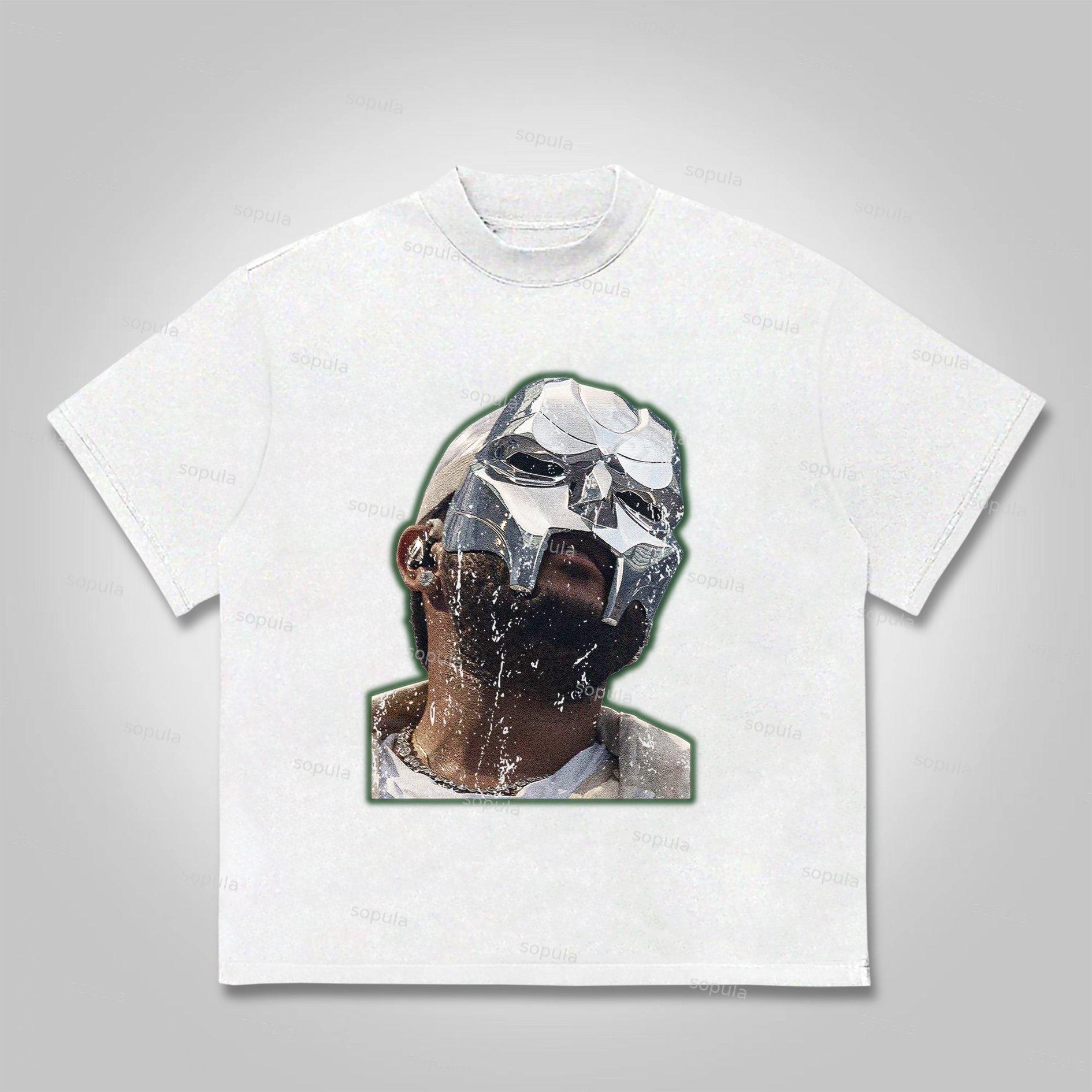 Sopula Vintage The Illest Villain Mf Doom Graphic Print Cotton T-Shirt Product Image