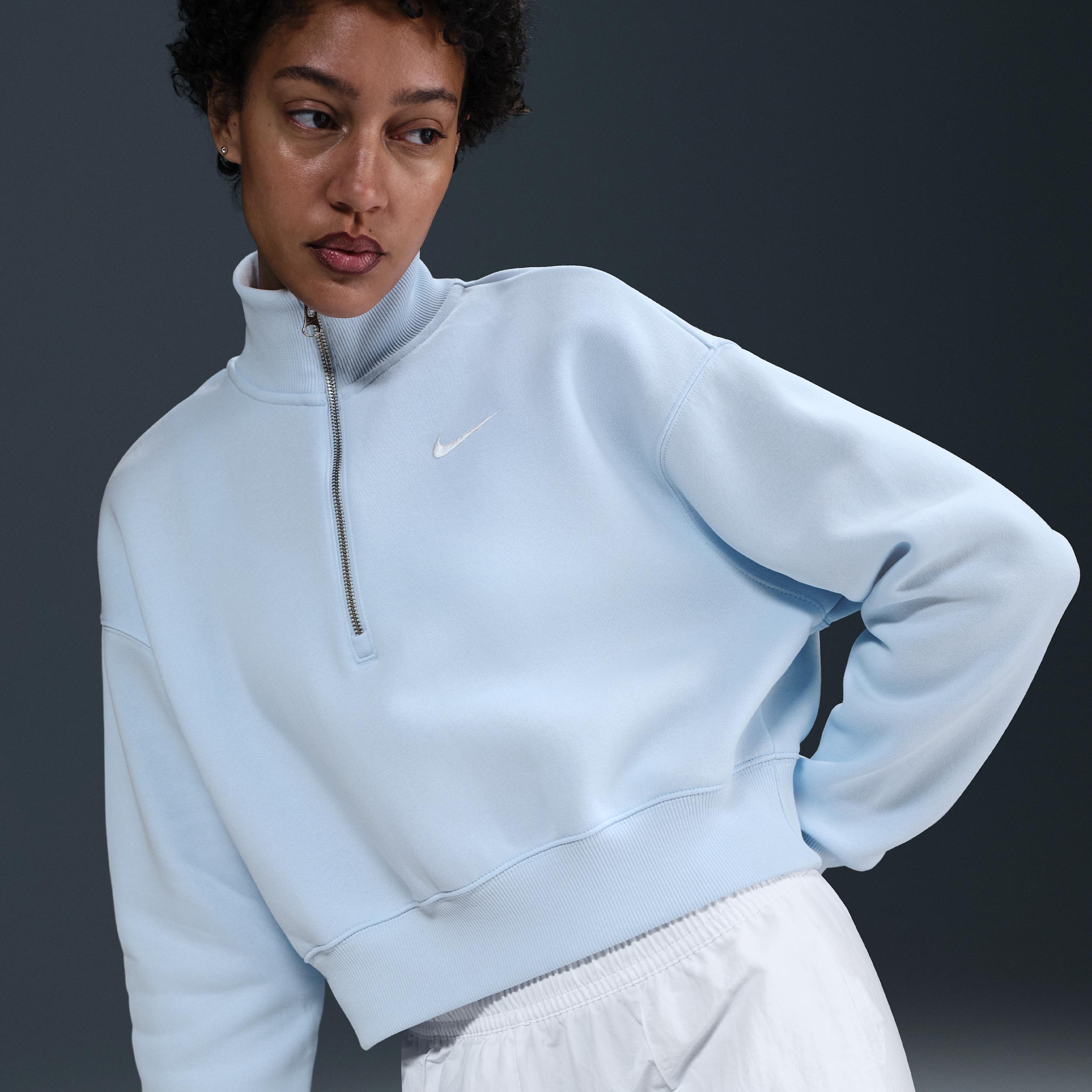 Women's Nike Sportswear Phoenix Fleece 1/4-Zip Cropped Sweatshirt Product Image